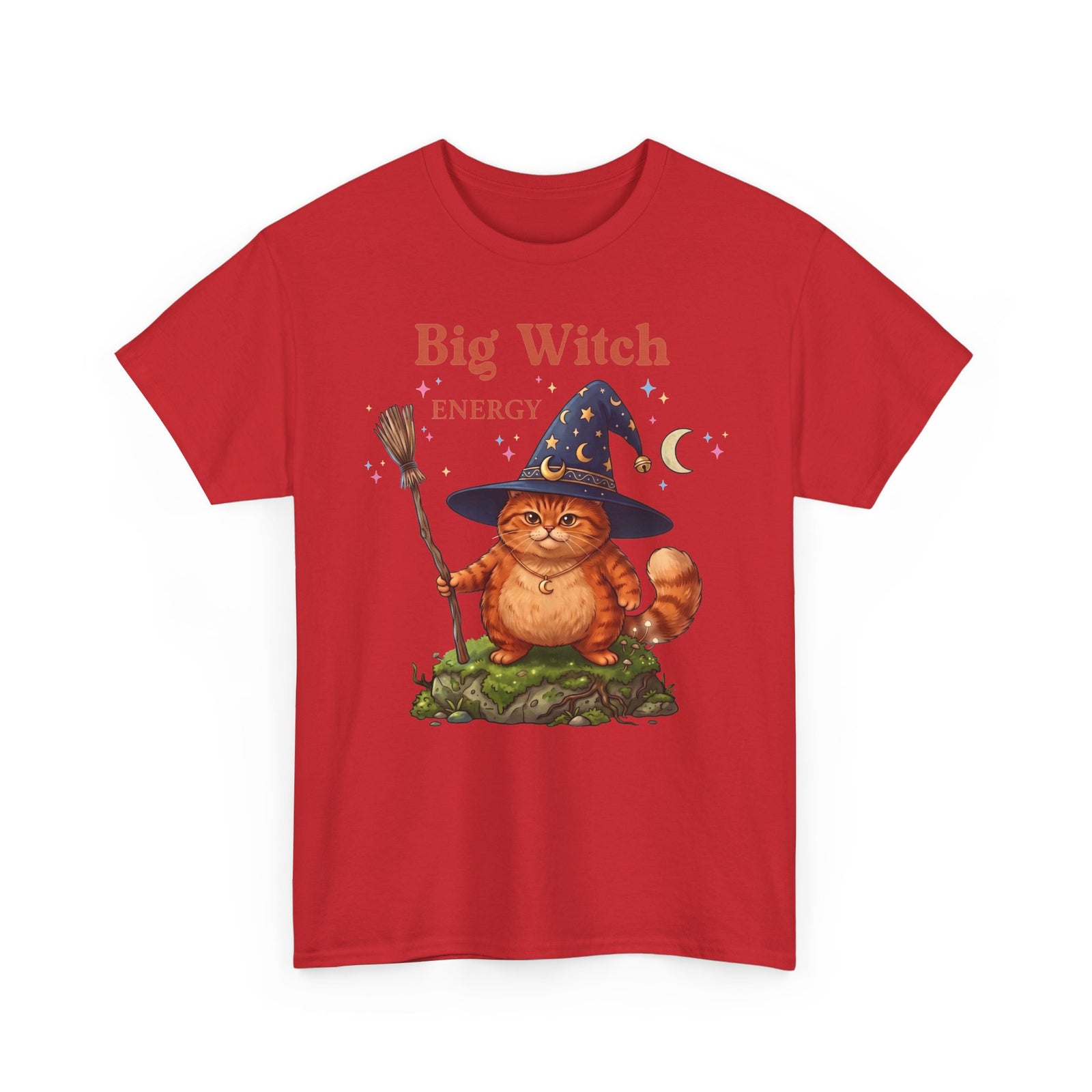 Big Witch Energy Orange Tabby Cat — Whimsical Witchy Artwork