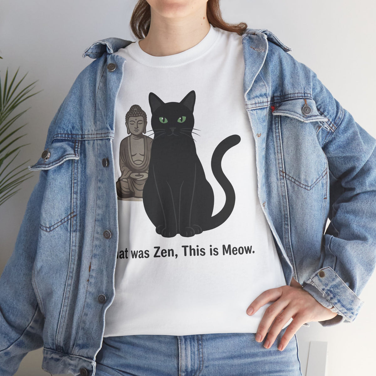 Zen Cat T‑Shirt — "That was Zen, This is Meow" Funny Buddhist Cat Tee