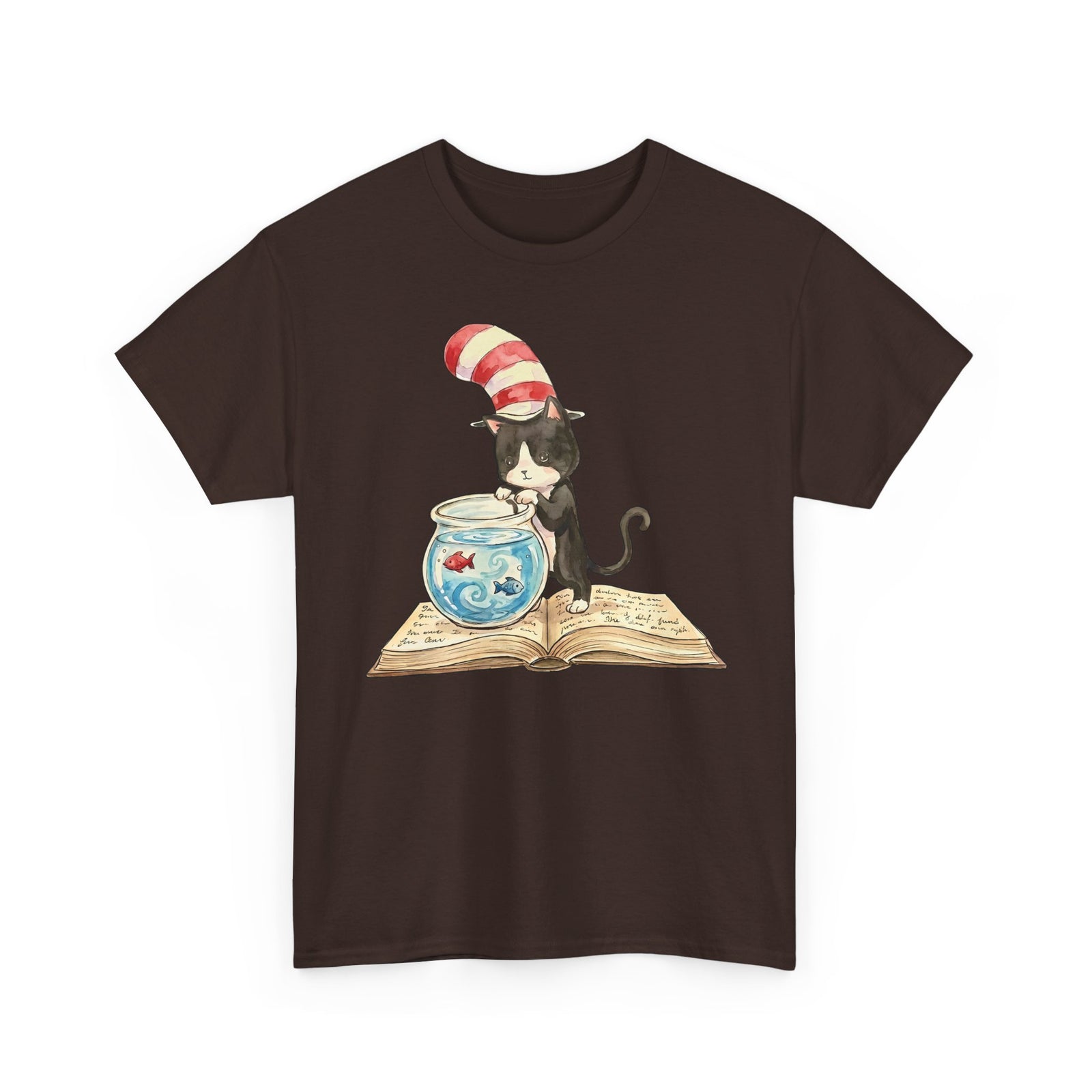 Tuxedo Cat 'Red Fish Blue Fish' T-Shirt