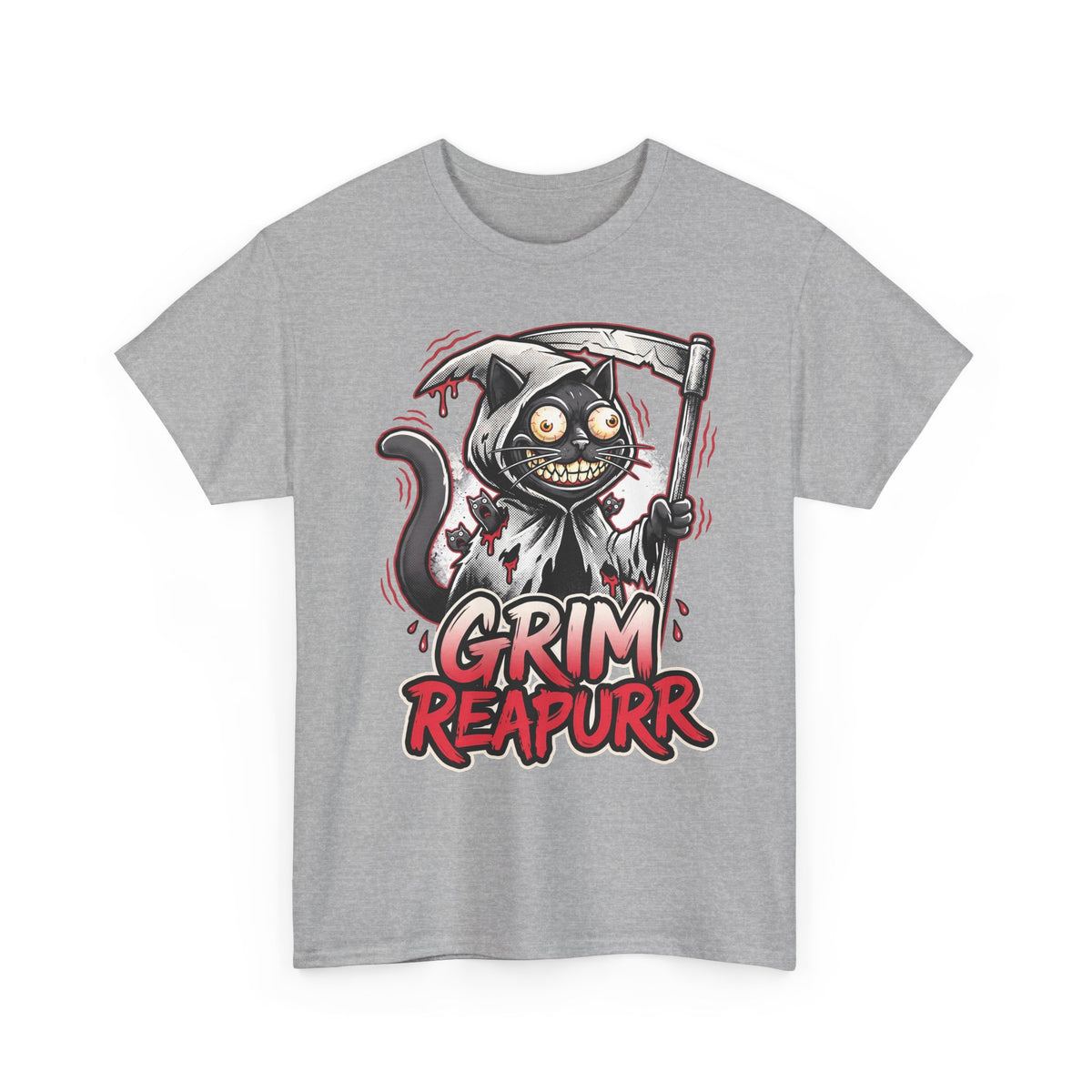 Grim Reapurr Black Cat Scythe Shirt — Funny Gothic Reaper T-Shirt