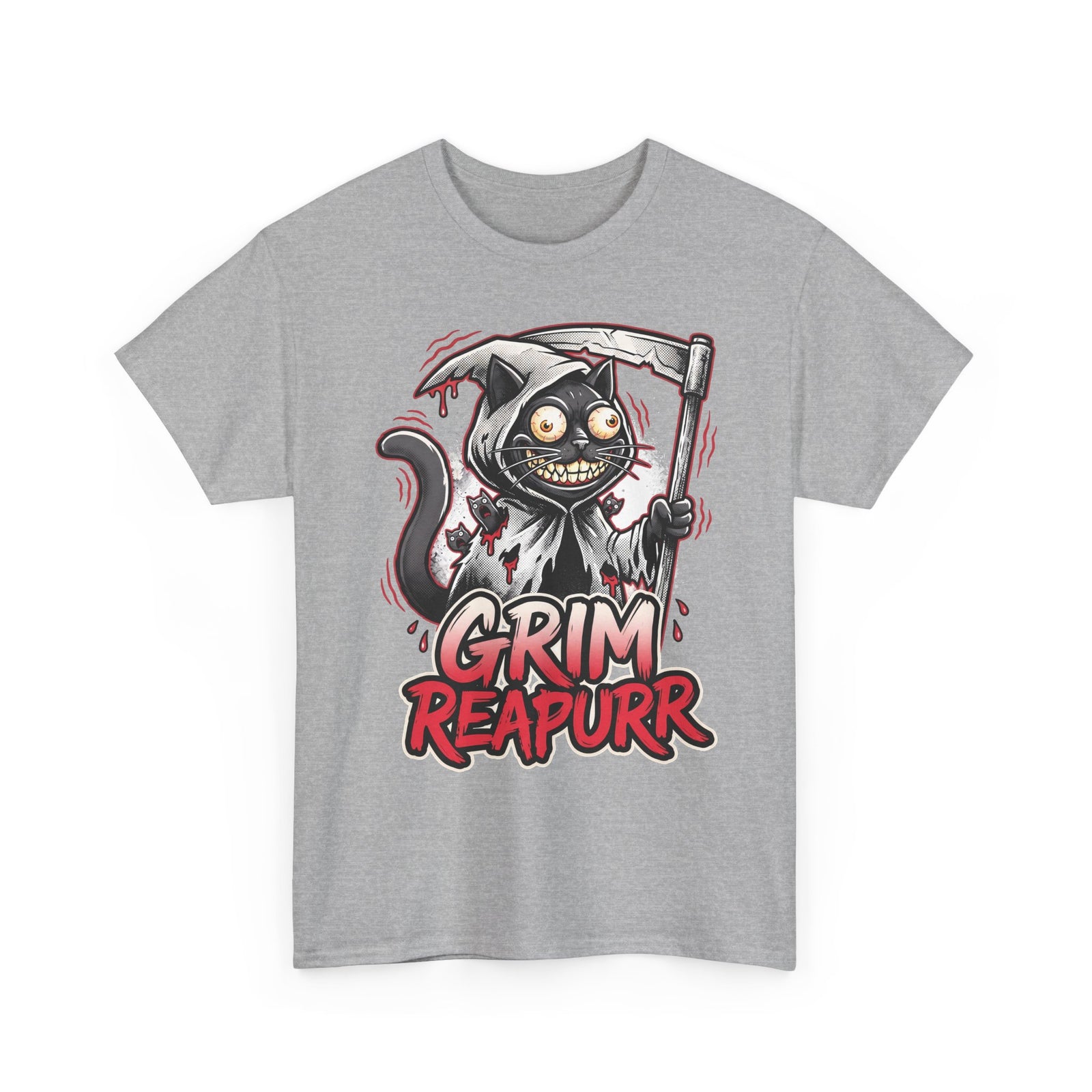 Grim Reapurr Black Cat Scythe Shirt — Funny Gothic Reaper T-Shirt