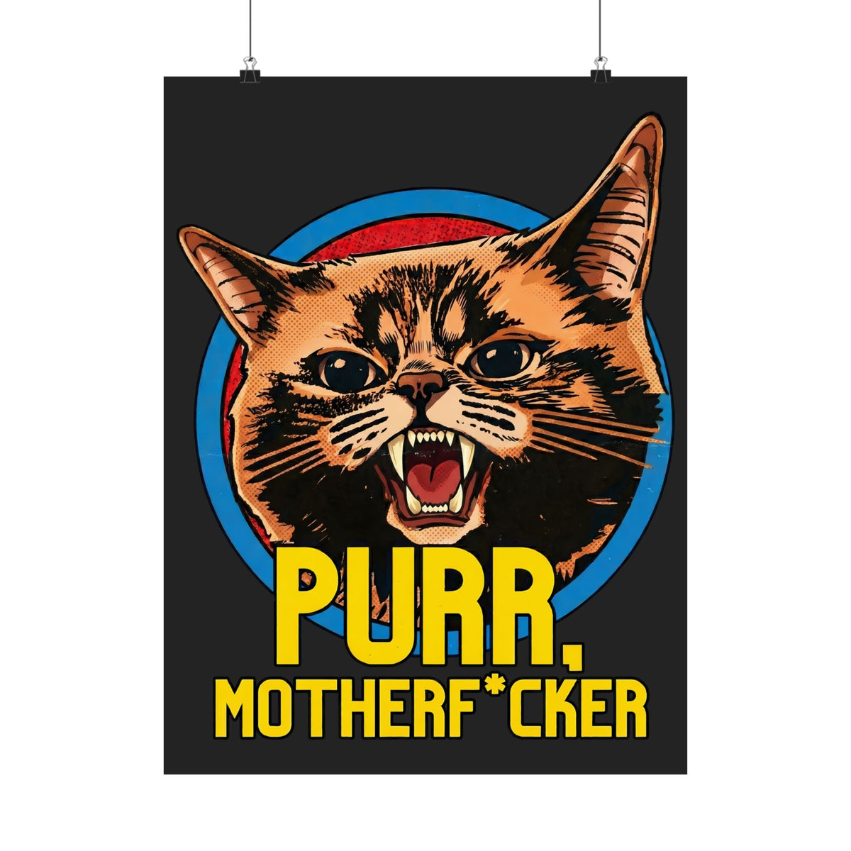 Purr Motherfvcker Poster — Funny Angry Cat Graphic Poster