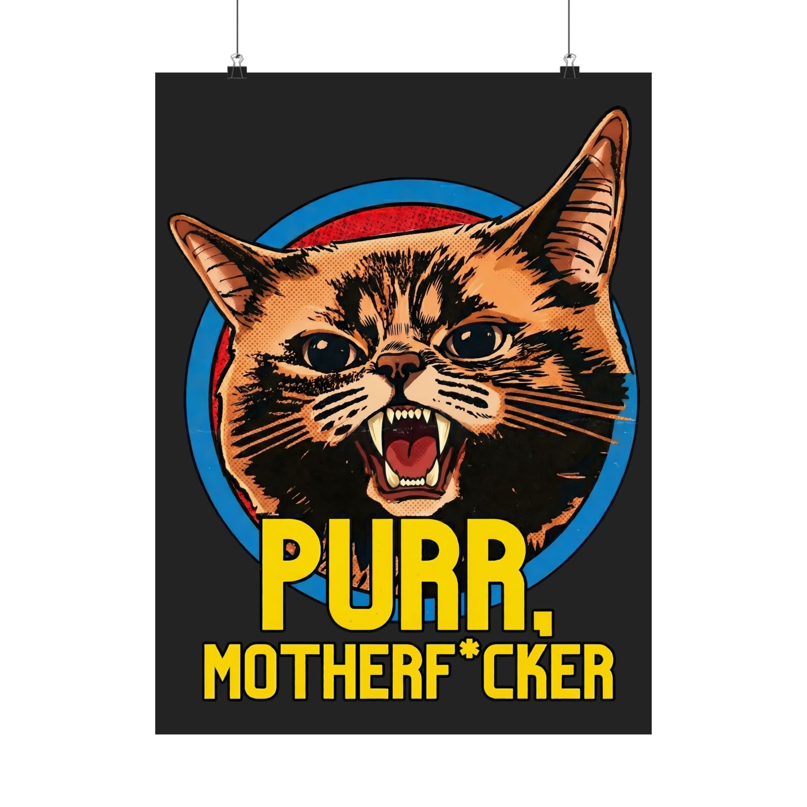 Purr Motherfvcker Poster — Funny Angry Cat Graphic Poster