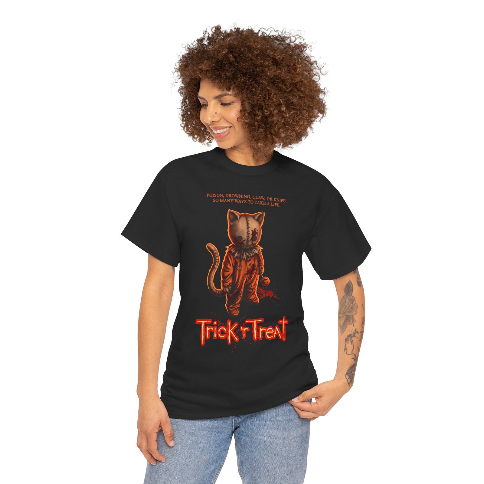 Trick 'r Treat Sam Cat T-Shirt — Horror Movie Sam Feline Graphic Tee