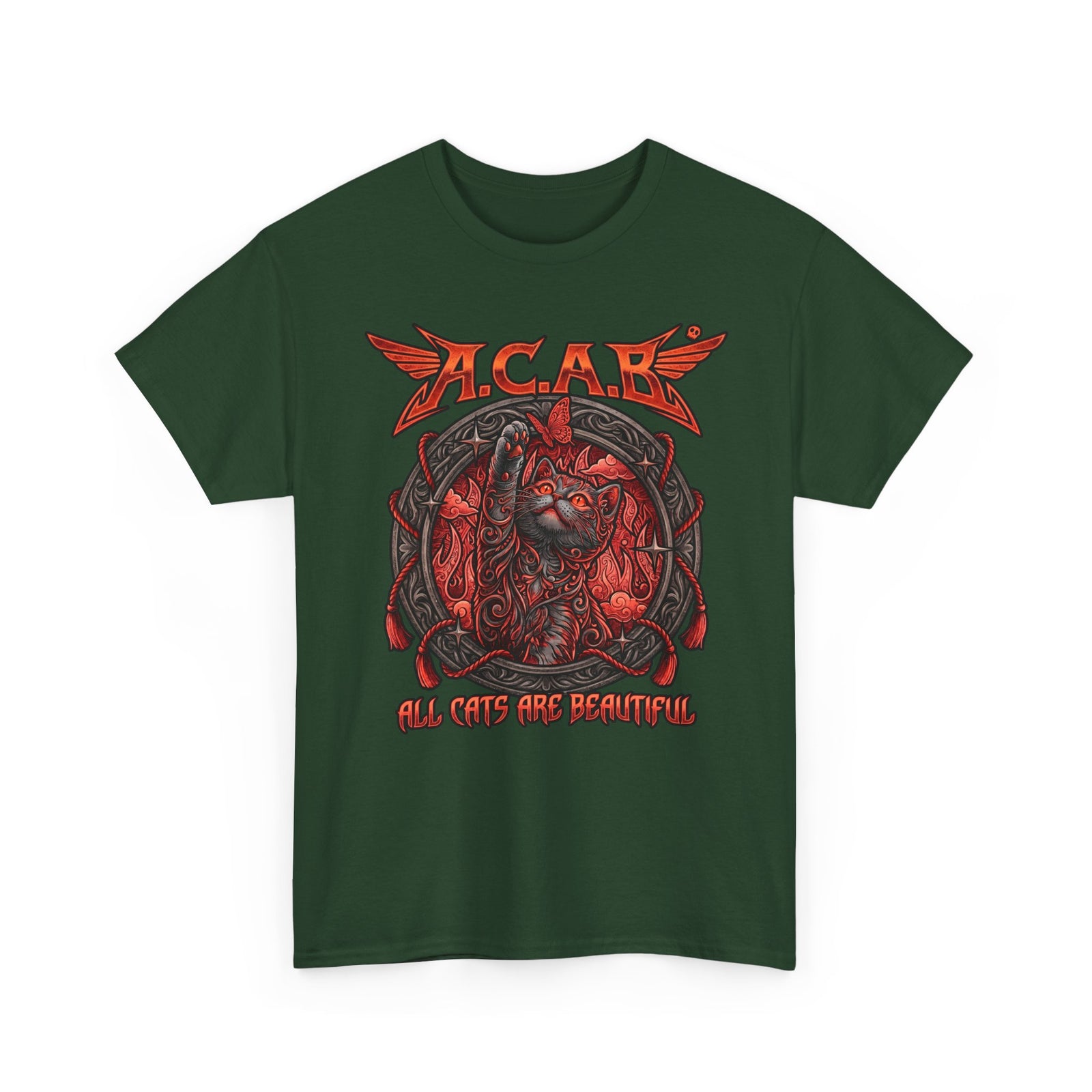 ACAB All Cats Are Beautiful T-Shirt — Heavy Metal Punk Feline Graphic Tee