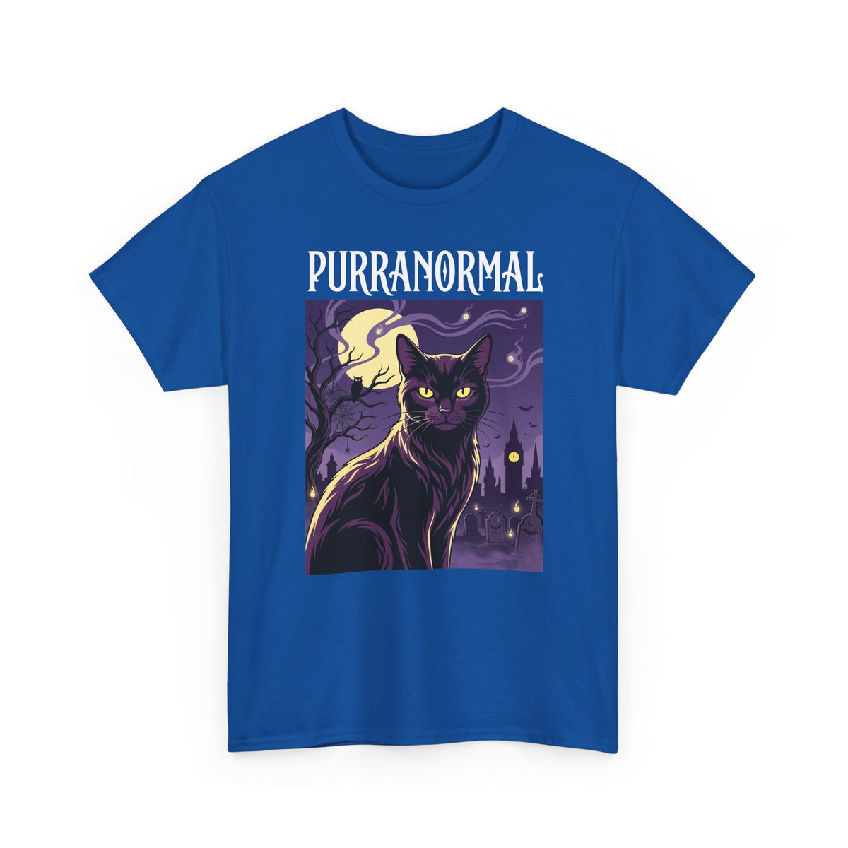 Purranormal Cat T-Shirt — Paranormal Cat Spooky Cat Graphic Tee