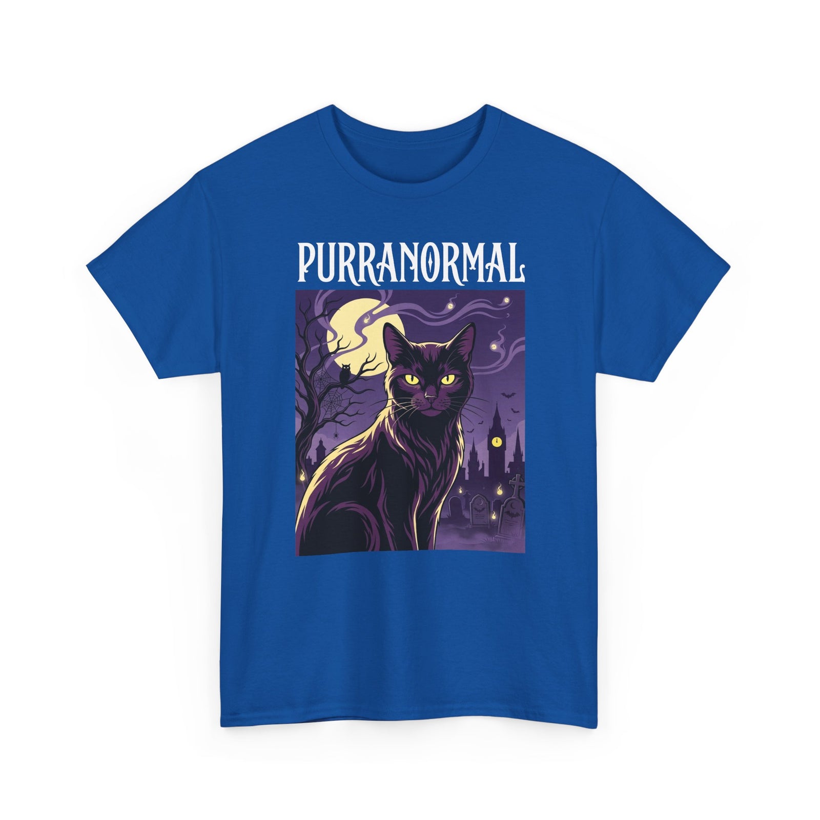 Purranormal Cat T-Shirt — Paranormal Cat Spooky Cat Graphic Tee