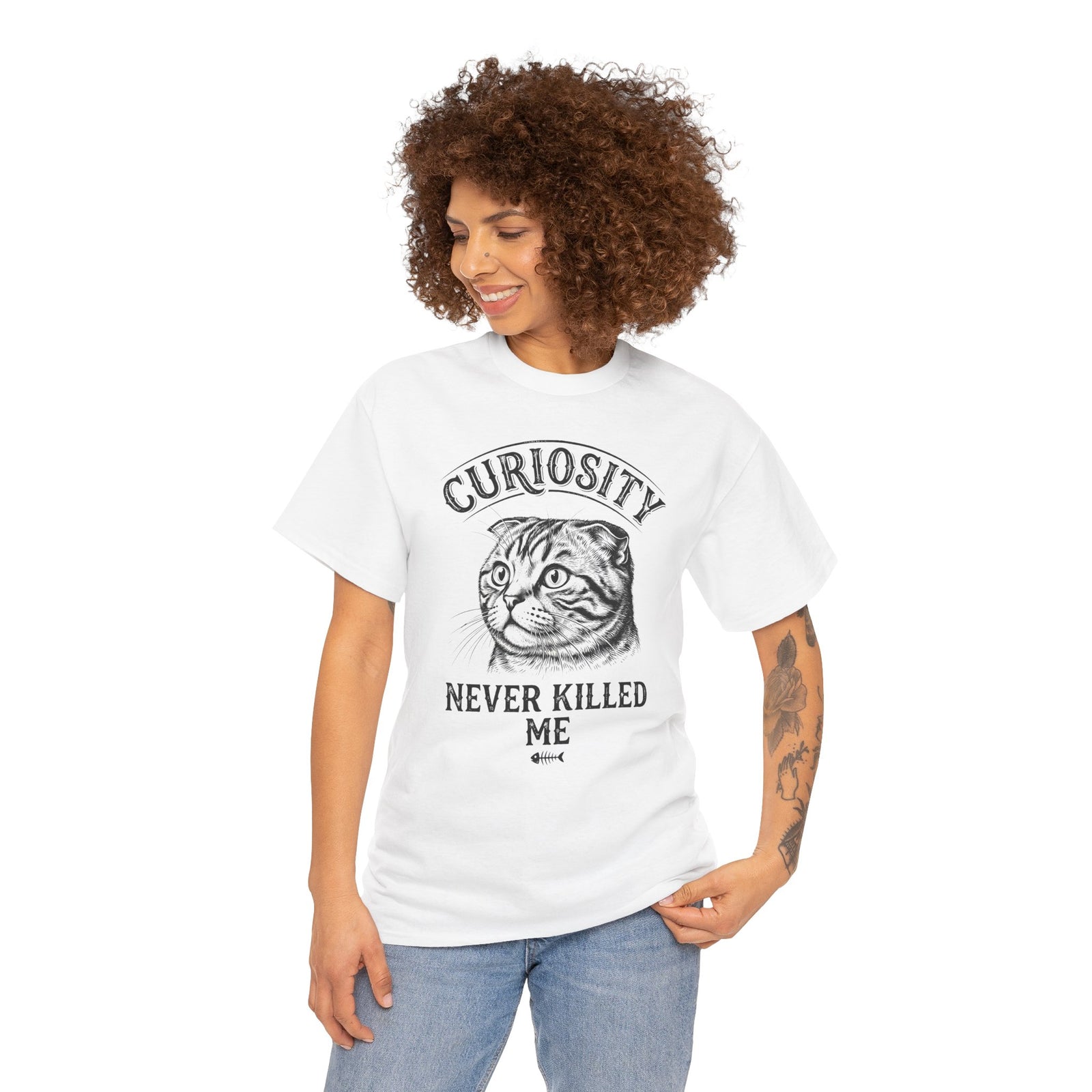 Curiosity Never Killed The Cat T-Shirt — Funny Cat Lover Tee