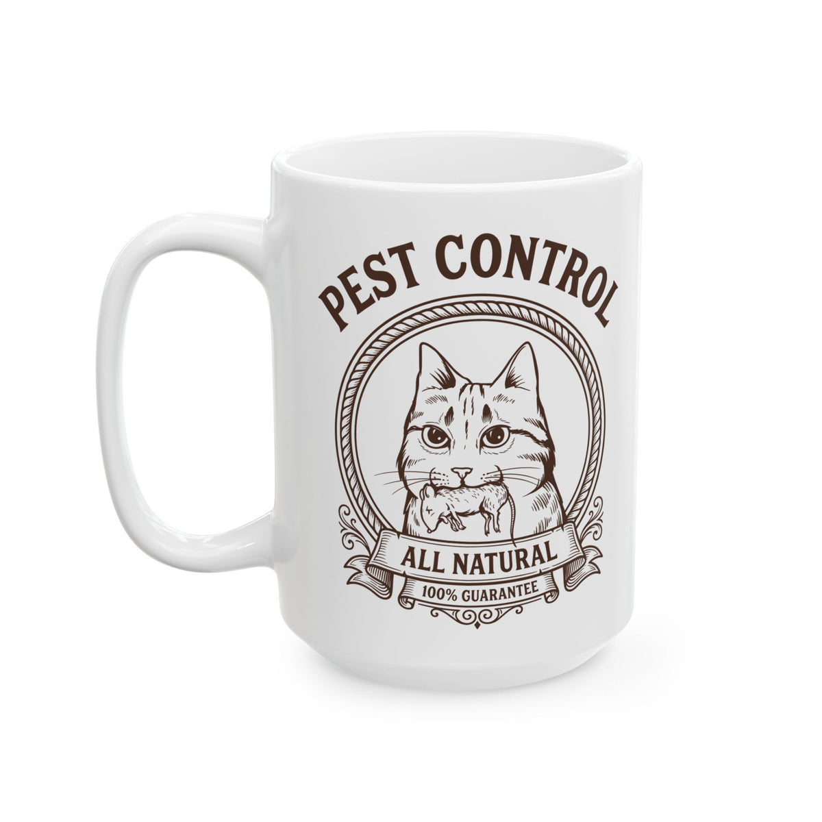 All Natural Pest Control – Funny Cat Ceramic Mug