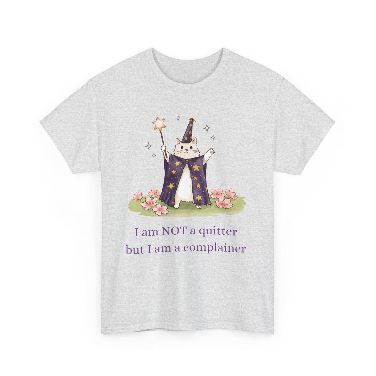 Funny Wizard Cat T-Shirt — Whimsical Magical Feline Complainer Apparel