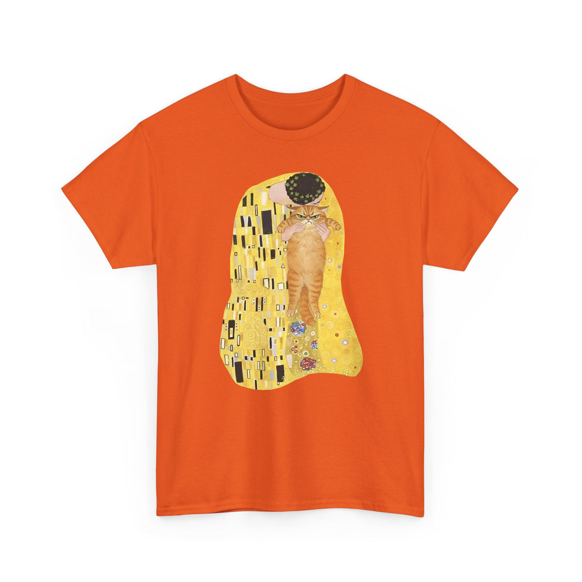 Cat & The Kiss T-Shirt — Romantic Cat Illustration Tee