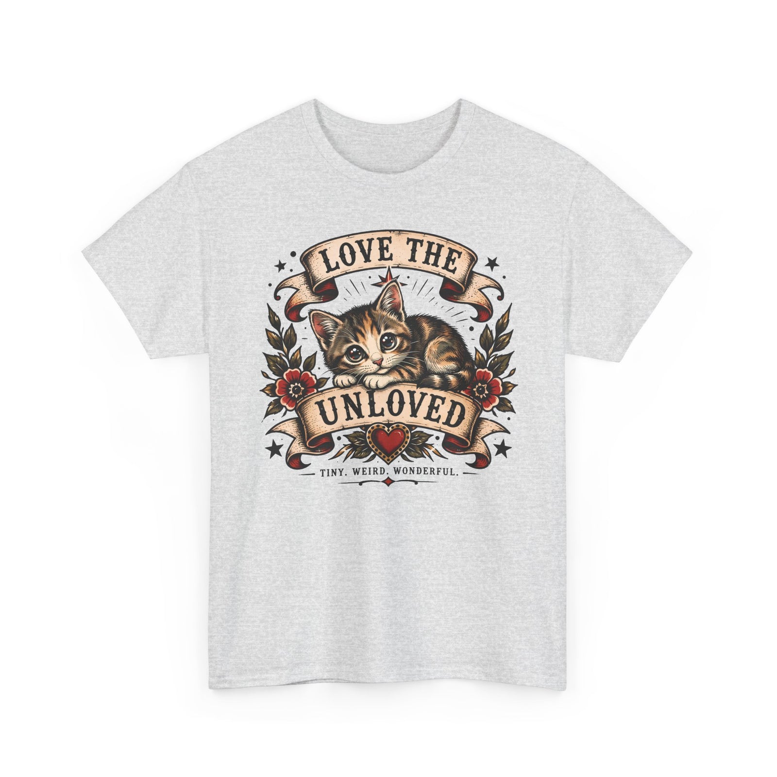 Love The Unloved Kitten Shirt — American Traditional Tattoo Cat T-Shirt