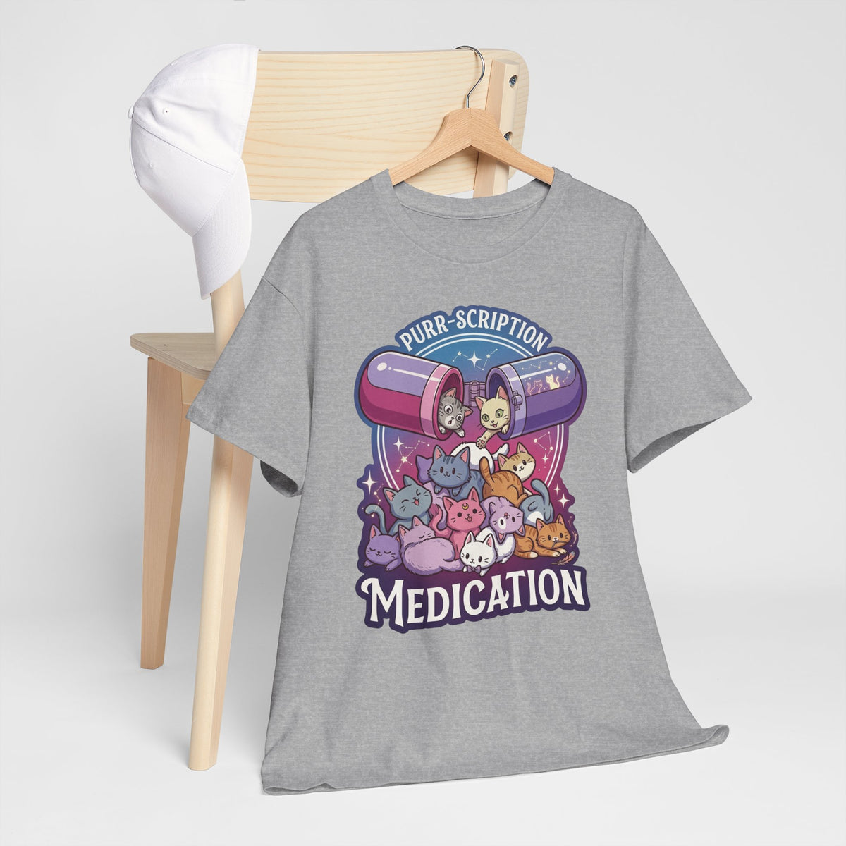 Purr‑Scription Medication Cat T-Shirt