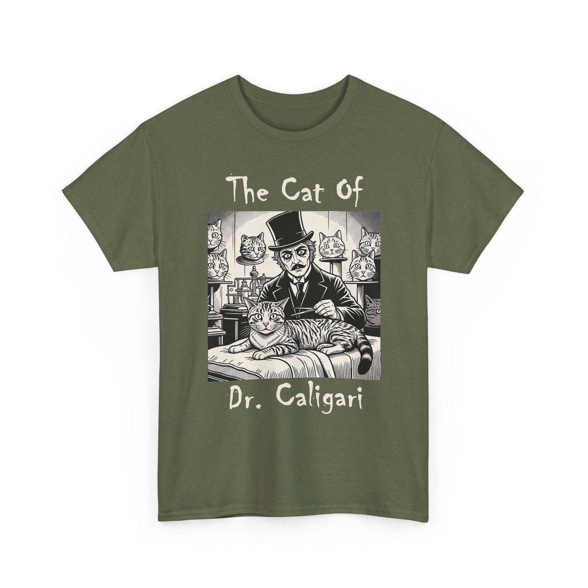 The Cat of Dr. Caligari T-Shirt — Gothic Vintage Horror Cat Tee