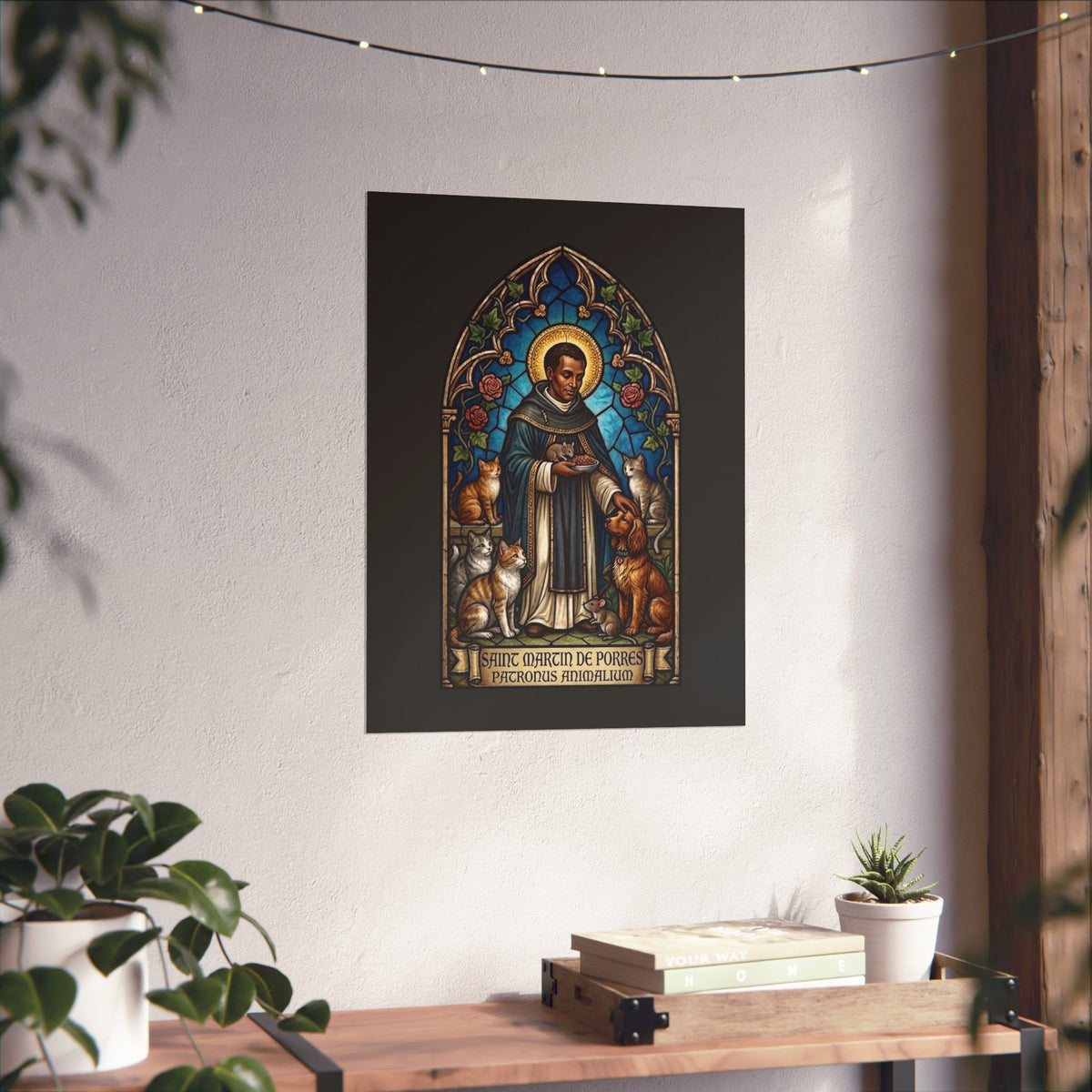 Saint Martin de Porres Cat Lovers Poster — Patron of Animals Poster