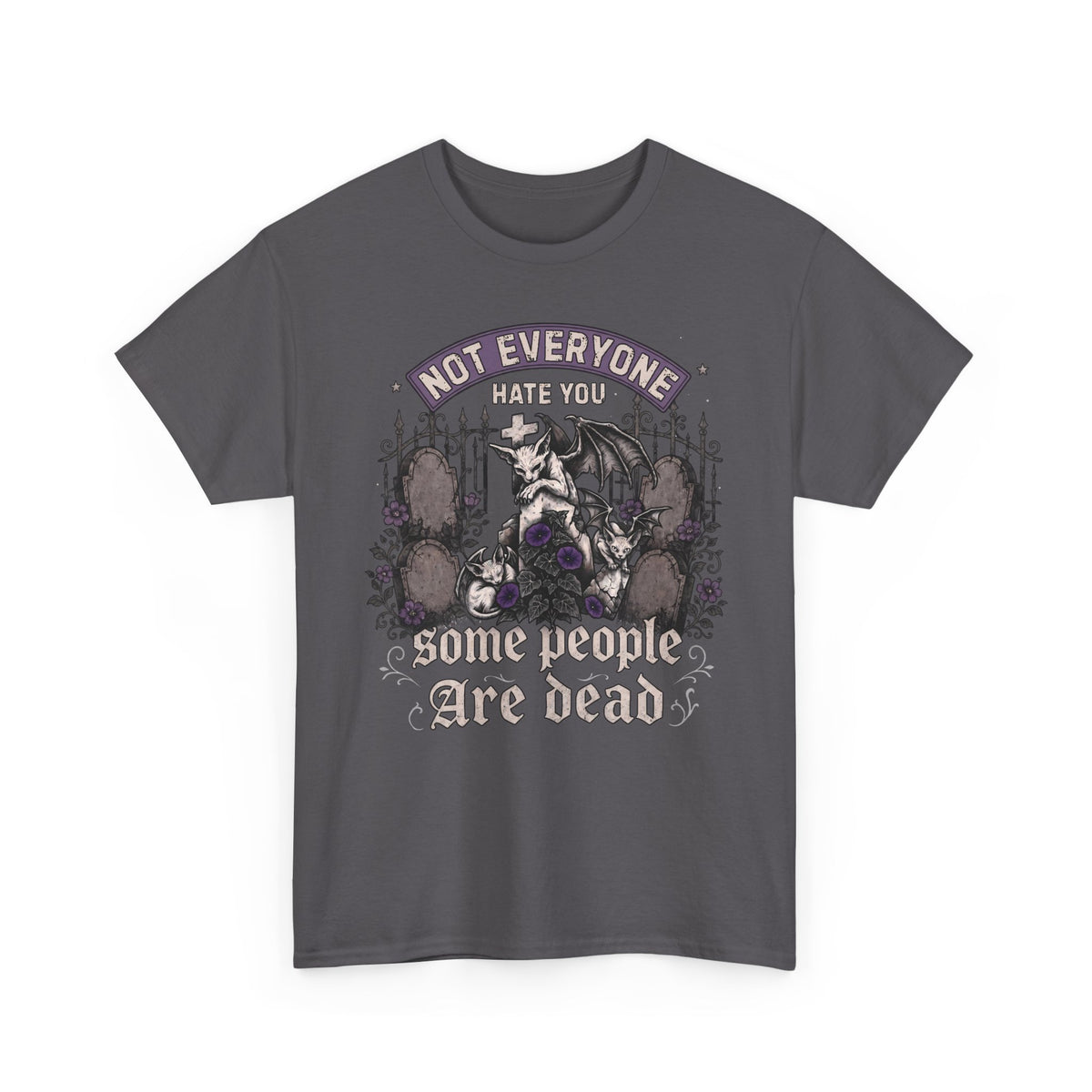 Not Everyone Hate You Some People Are Dead T-Shirt — Funny Goth Sphynx Cat Tee