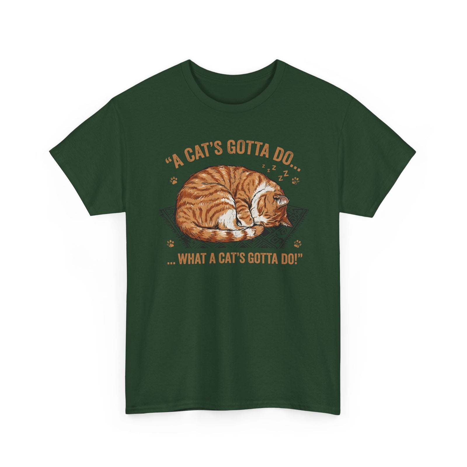 Cat Lover T-Shirt — Sleeping Cat Graphic Tee