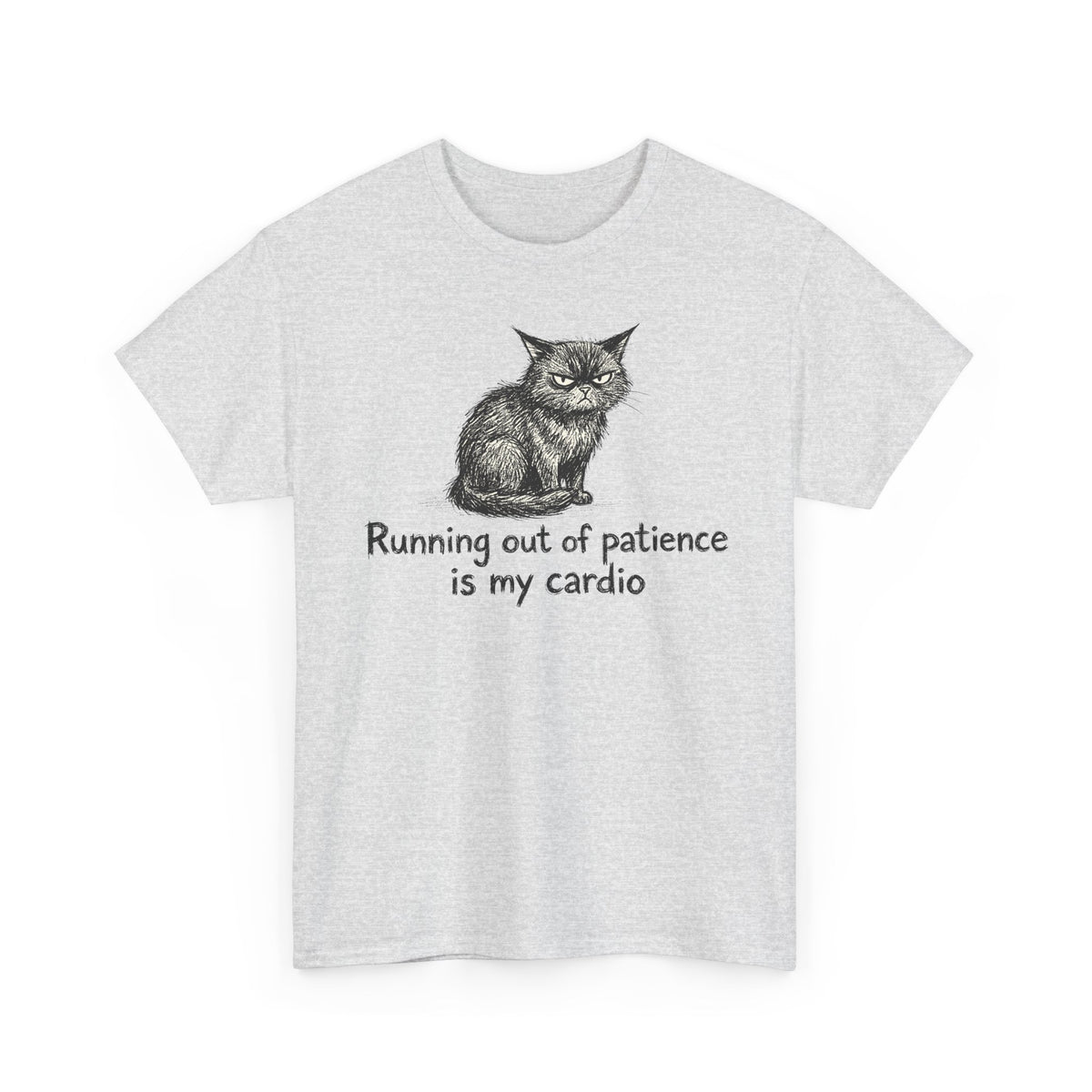 Running Out Of Patience Is My Cardio Cat T-Shirt