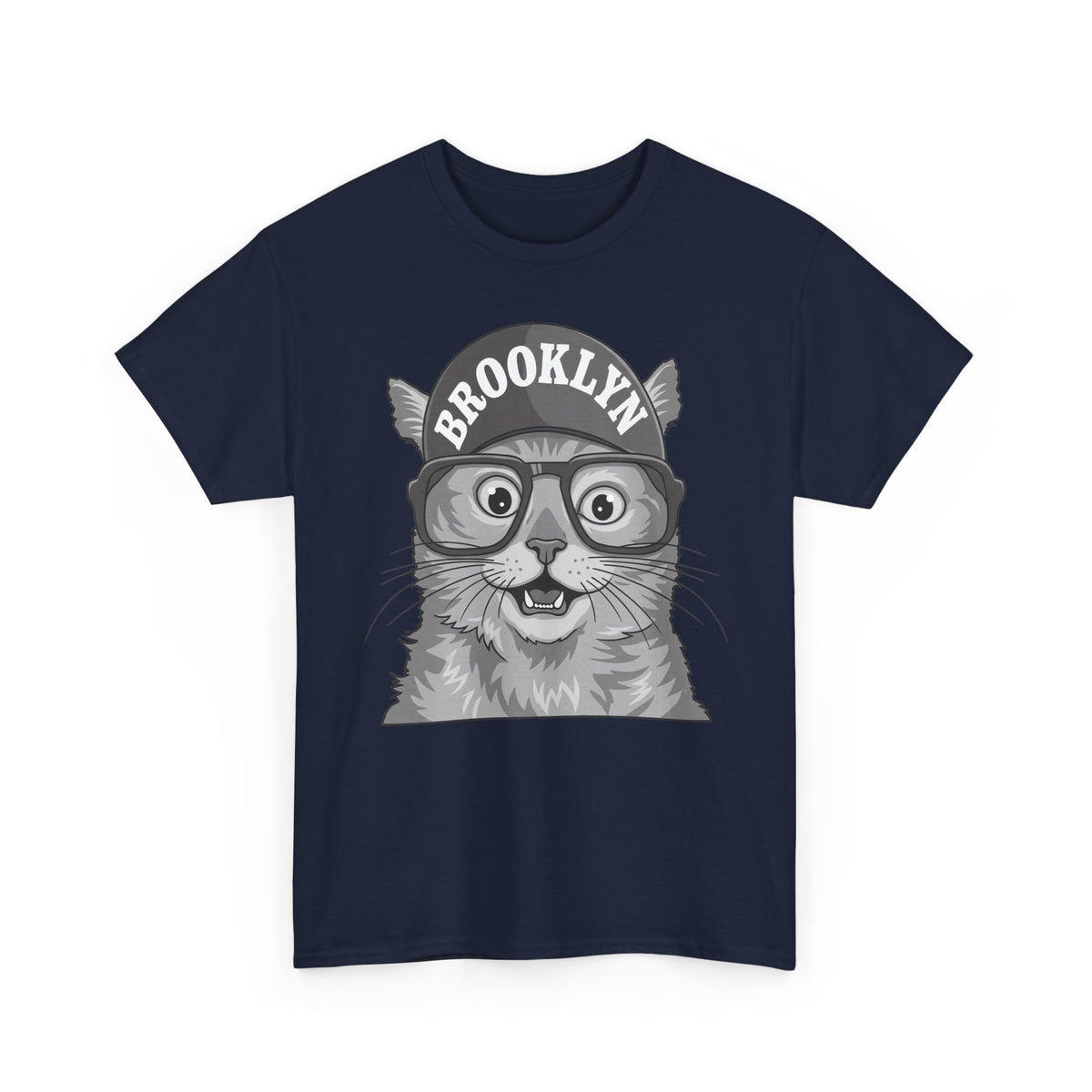 Brooklyn Cat Graphic Tee — Vintage Hipster Cat T-Shirt