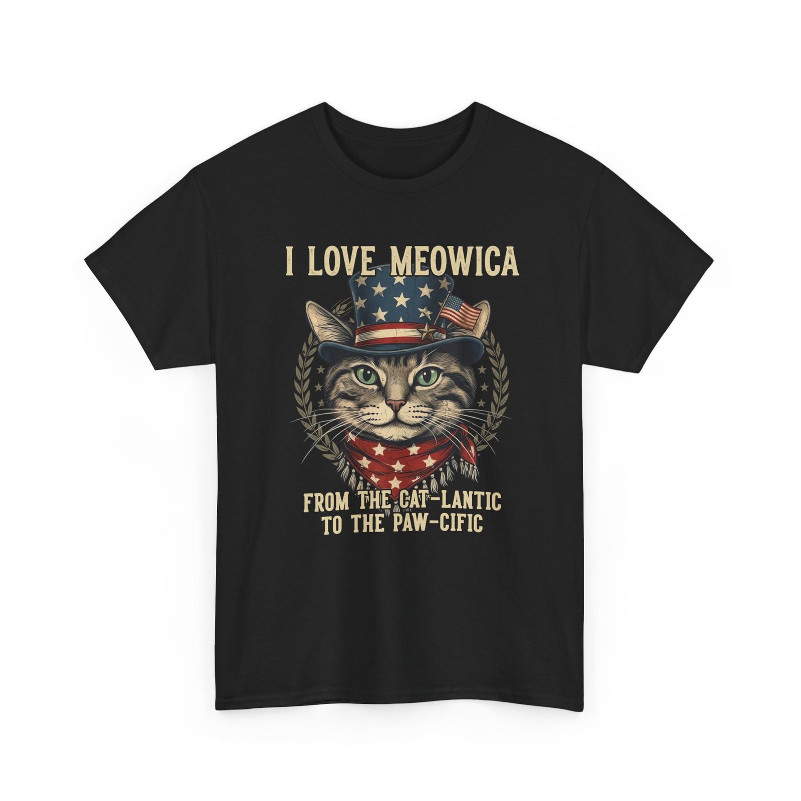 I Love MEOWICA Cat T-Shirt — From the Cat-lantic to the Paw-cific