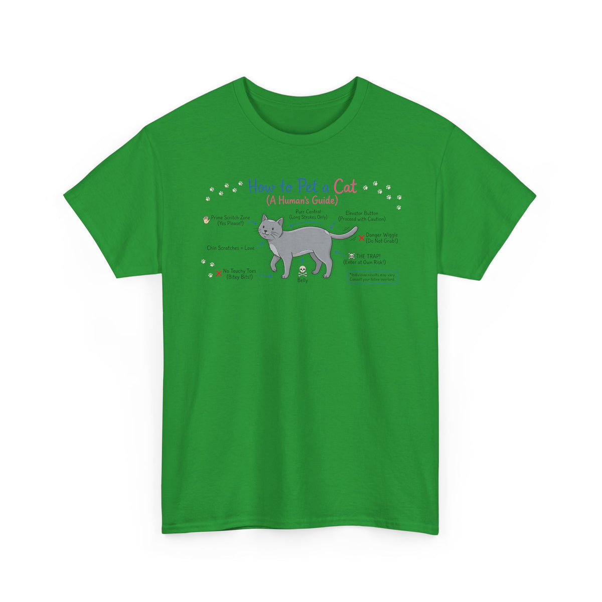 How To Pet A Cat T-Shirt — Funny Cat Care Tee for Cat Lovers