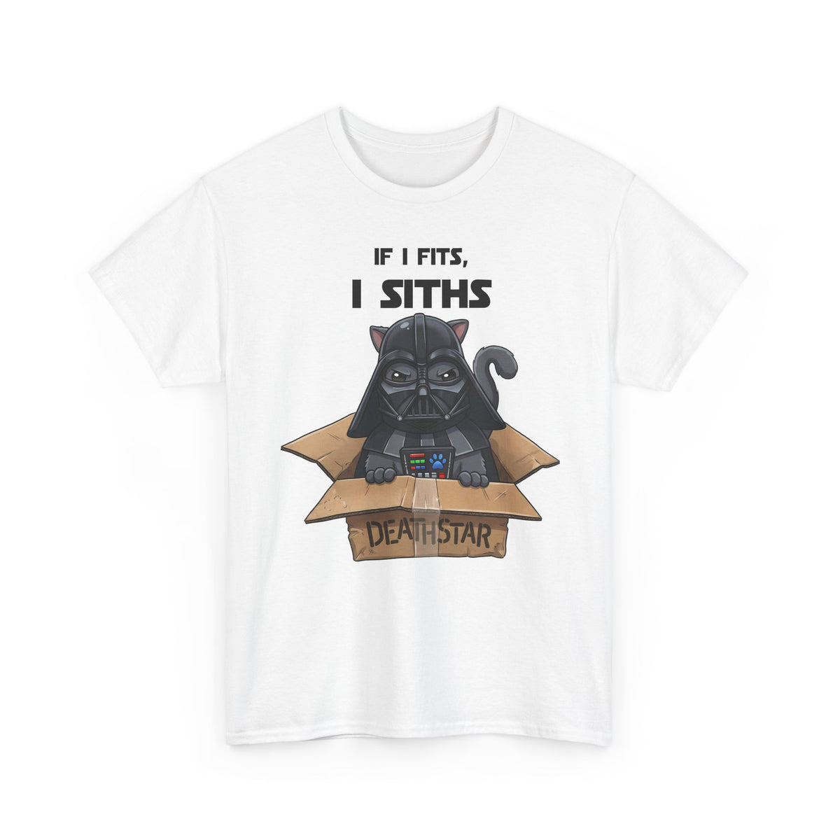 Space Villain Kitten Retro Galaxy Cat T-Shirt Funny Cat in Box Graphic Tee