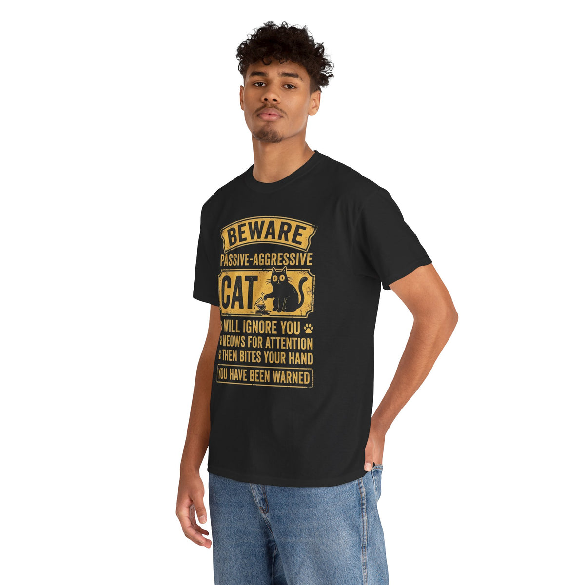 Beware Passive Aggressive Cat T-Shirt