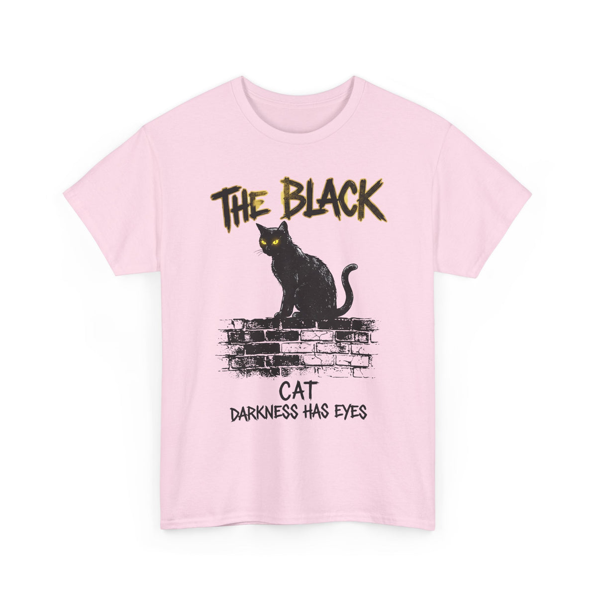Black Cat T-Shirt — "The Black Cat: Darkness Has Eyes" Halloween Graphic Tee