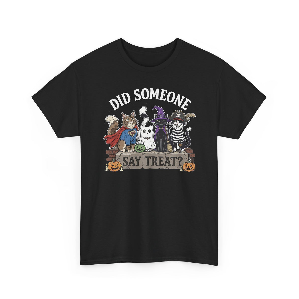 Halloween Cats "Did Someone Say Treat?" T-Shirt