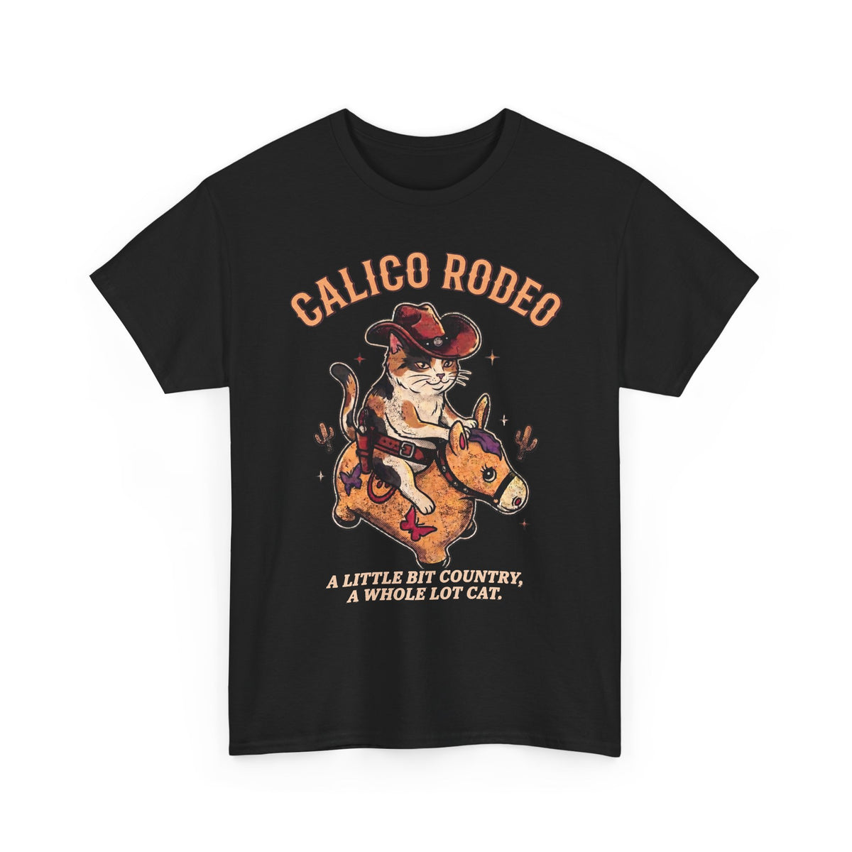 Calico Rodeo Cowgirl Cat Shirt — Funny Country Western Cat T-Shirt