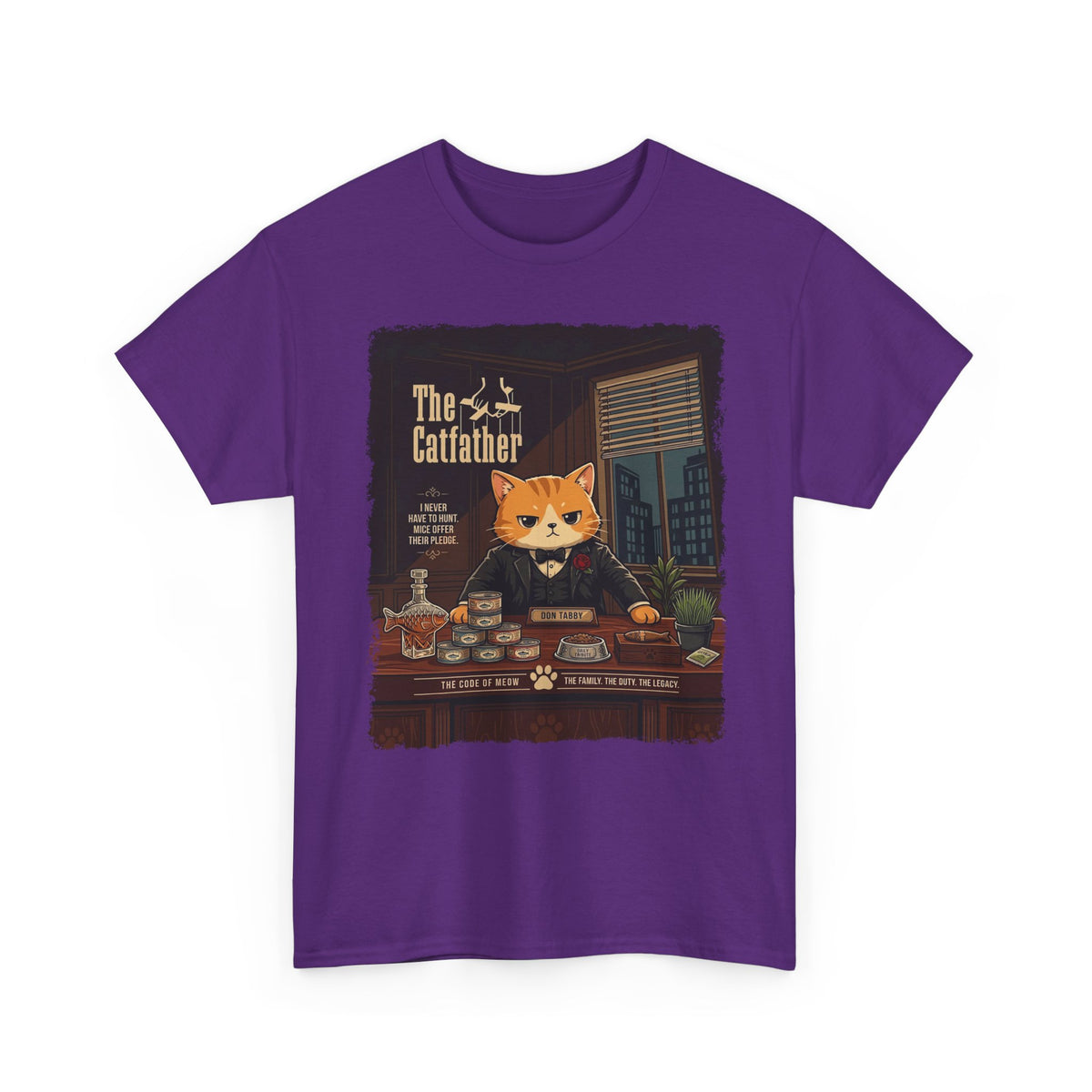The Catfather T-Shirt — Funny Mafia Cat Tee for Cat Lovers