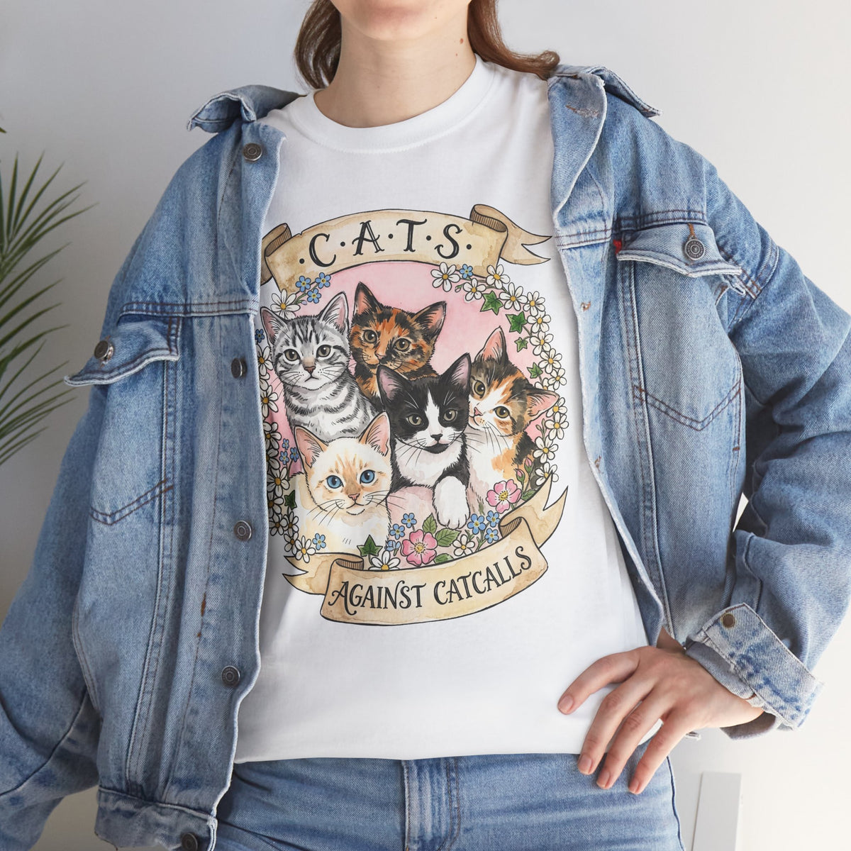 Cat Against Catcalls T-Shirt — Feminist Anti-Harassment Tee