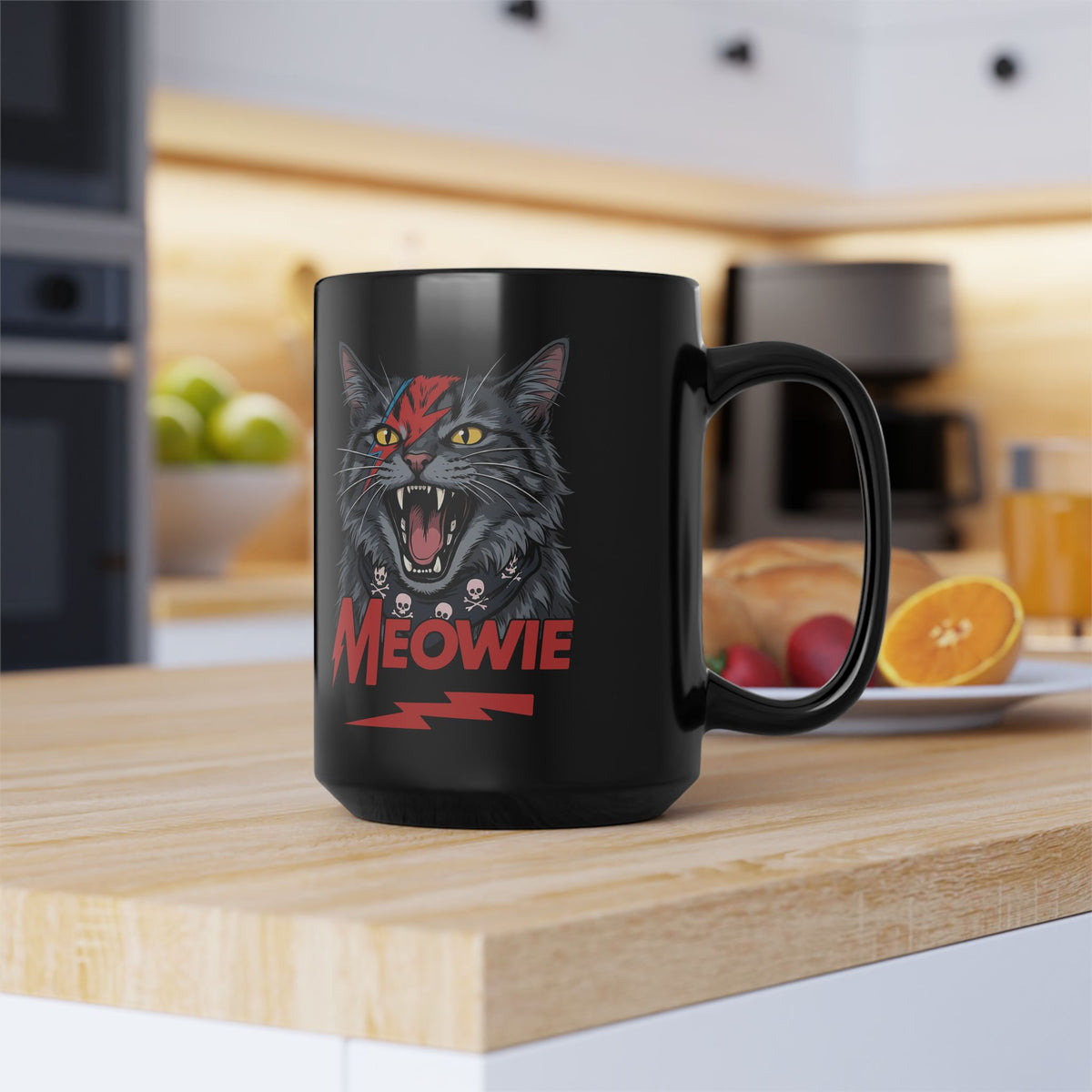 Meowie Cat Black Mug