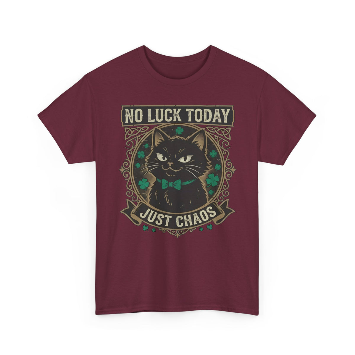 No Luck Today, Just Chaos — Black Cat T-Shirt