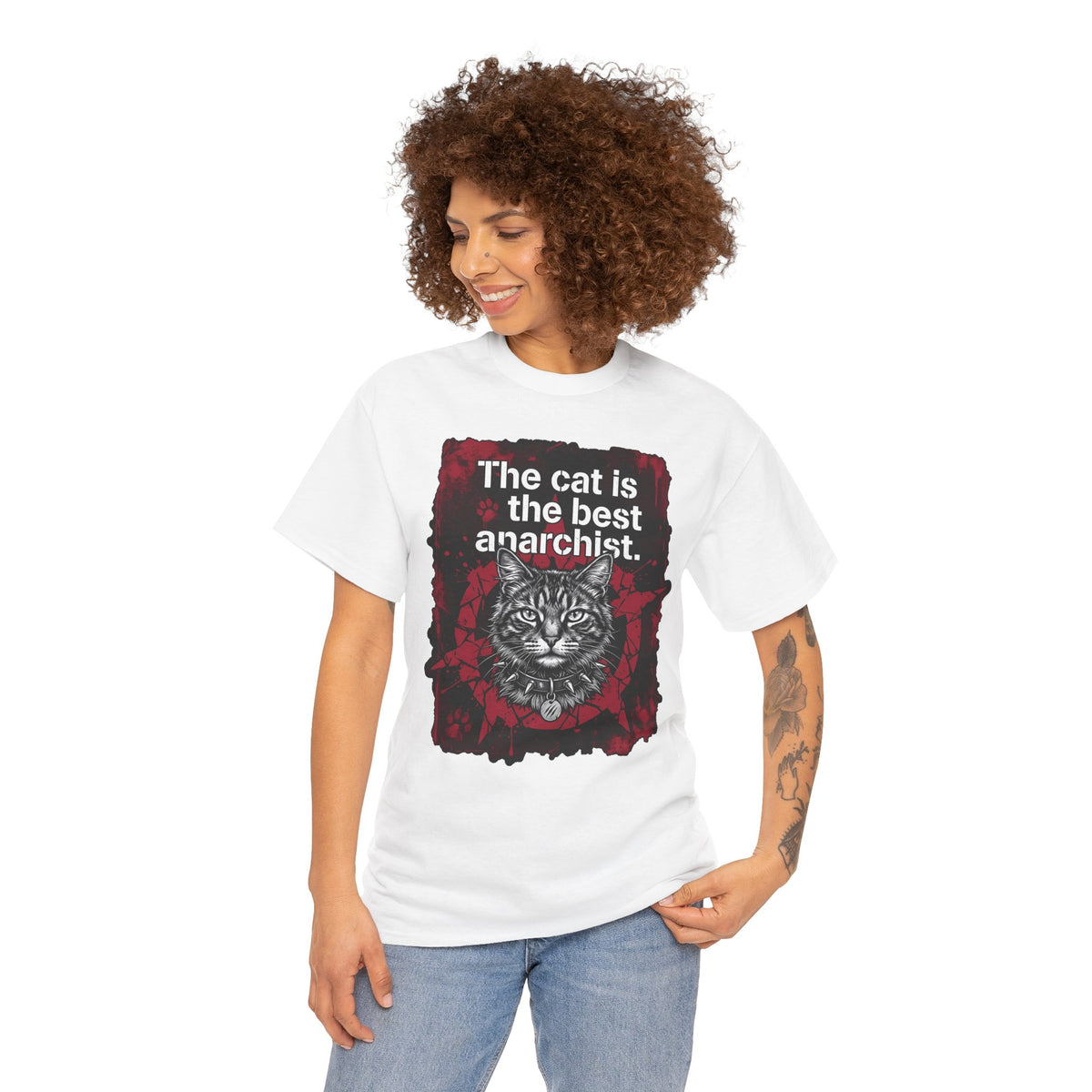 Anarchist Cat T-Shirt "The Cat Is the Best Anarchist"