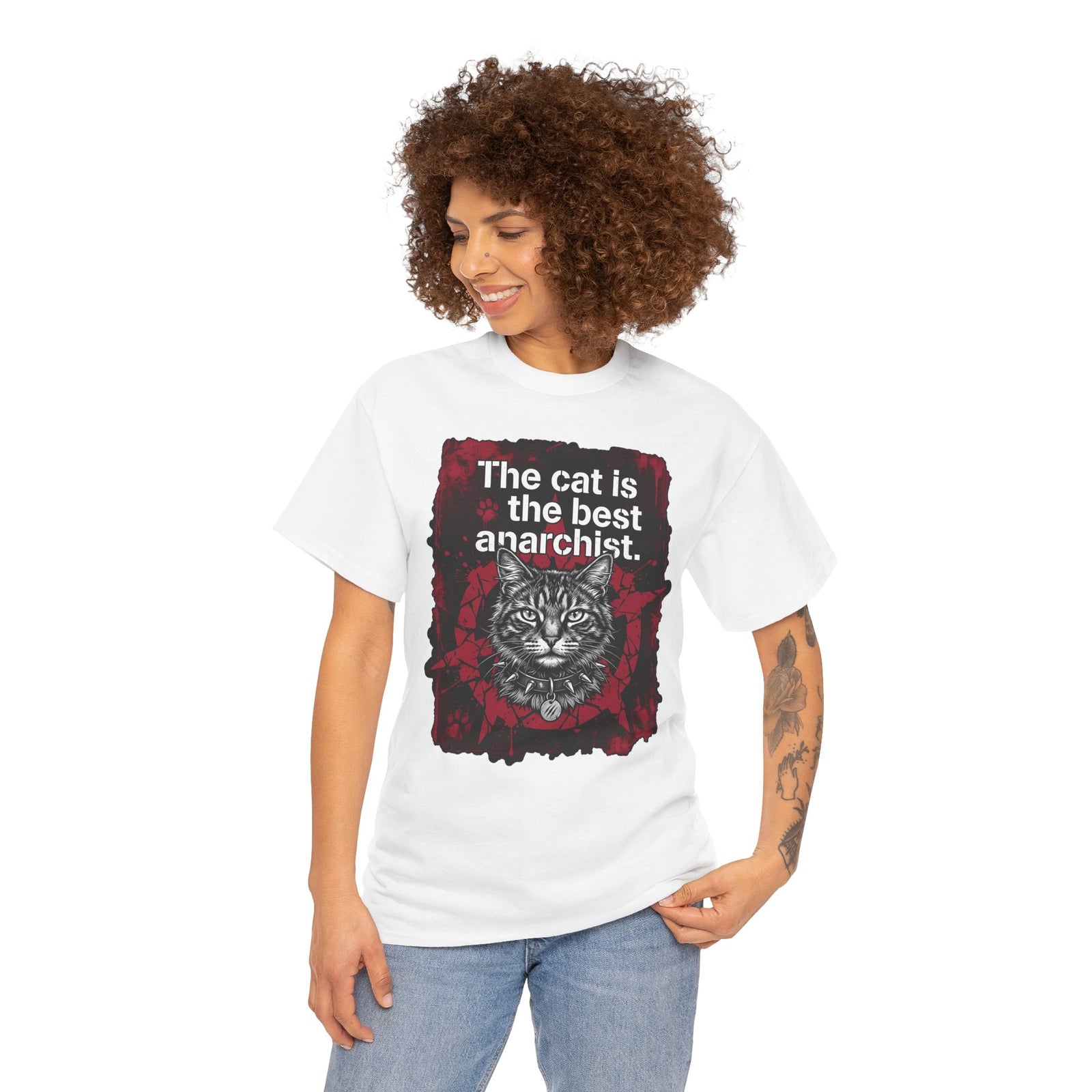 Anarchist Cat T-Shirt "The Cat Is the Best Anarchist"
