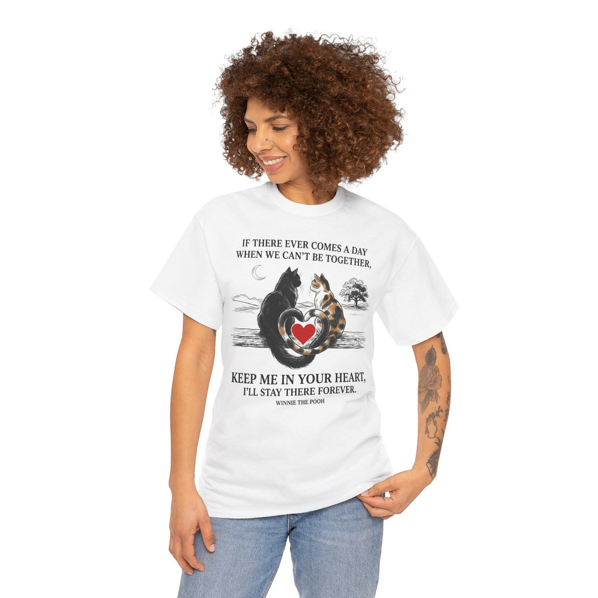 Cat Memorial T-Shirt — "Keep Me In Your Heart" Remembrance Tee