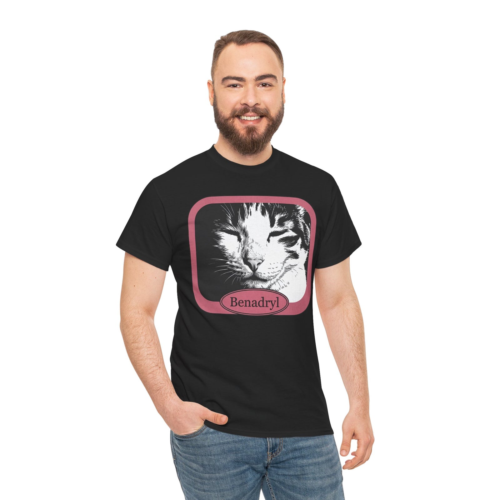 Cat After Benadryl T-Shirt — Funny Groggy Cat Tee