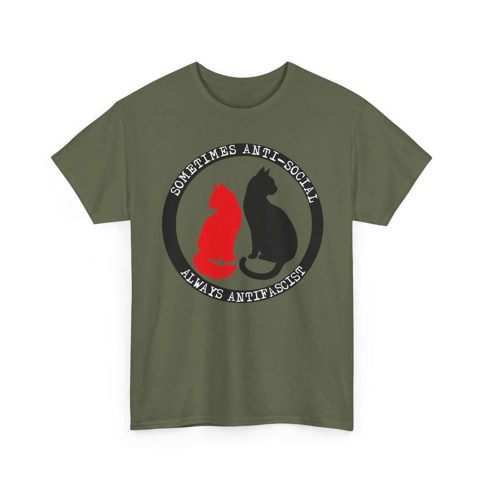 Sometimes Anti-Social, Always Antifascist T-Shirt