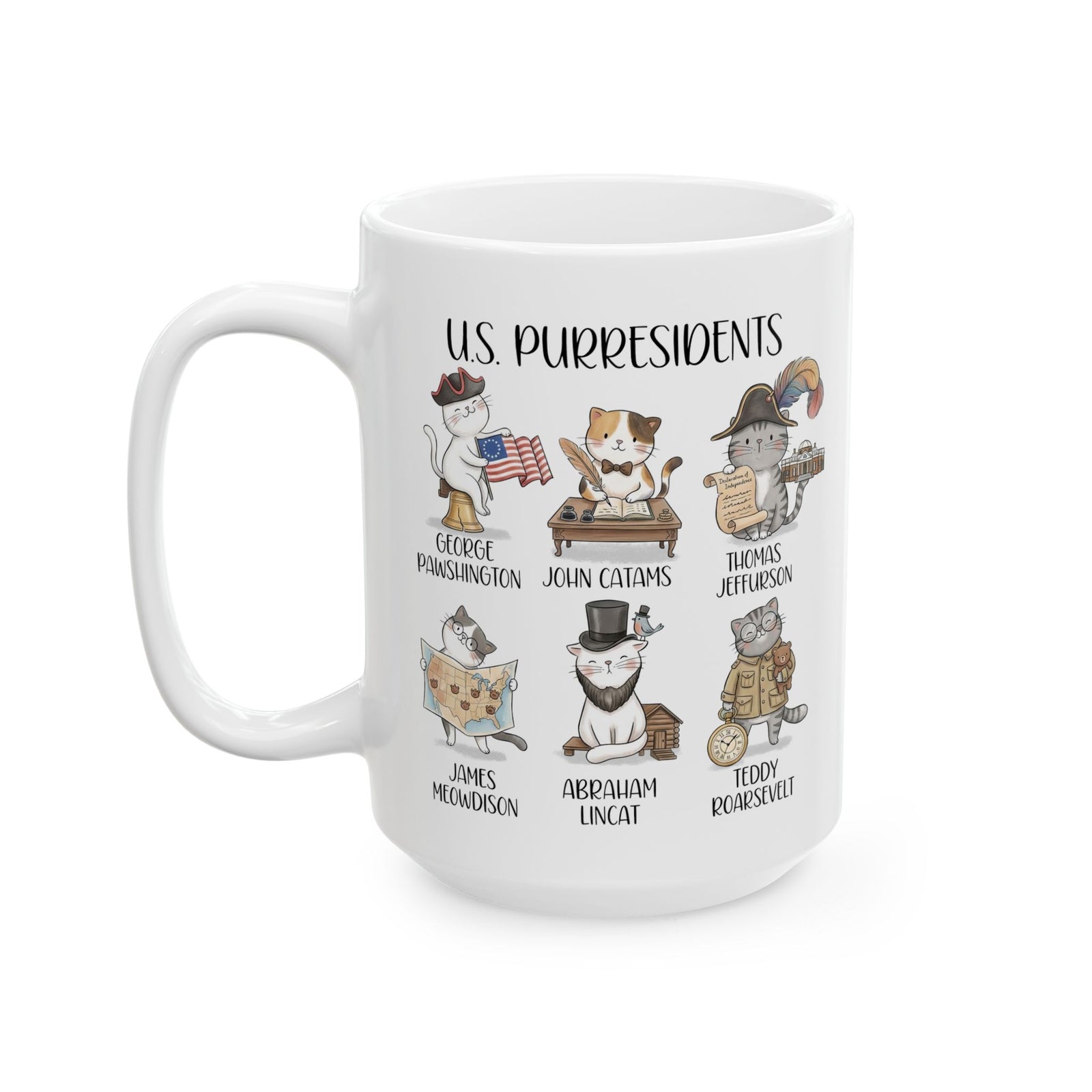 US Purresidents Funny Cat Ceramic Mug