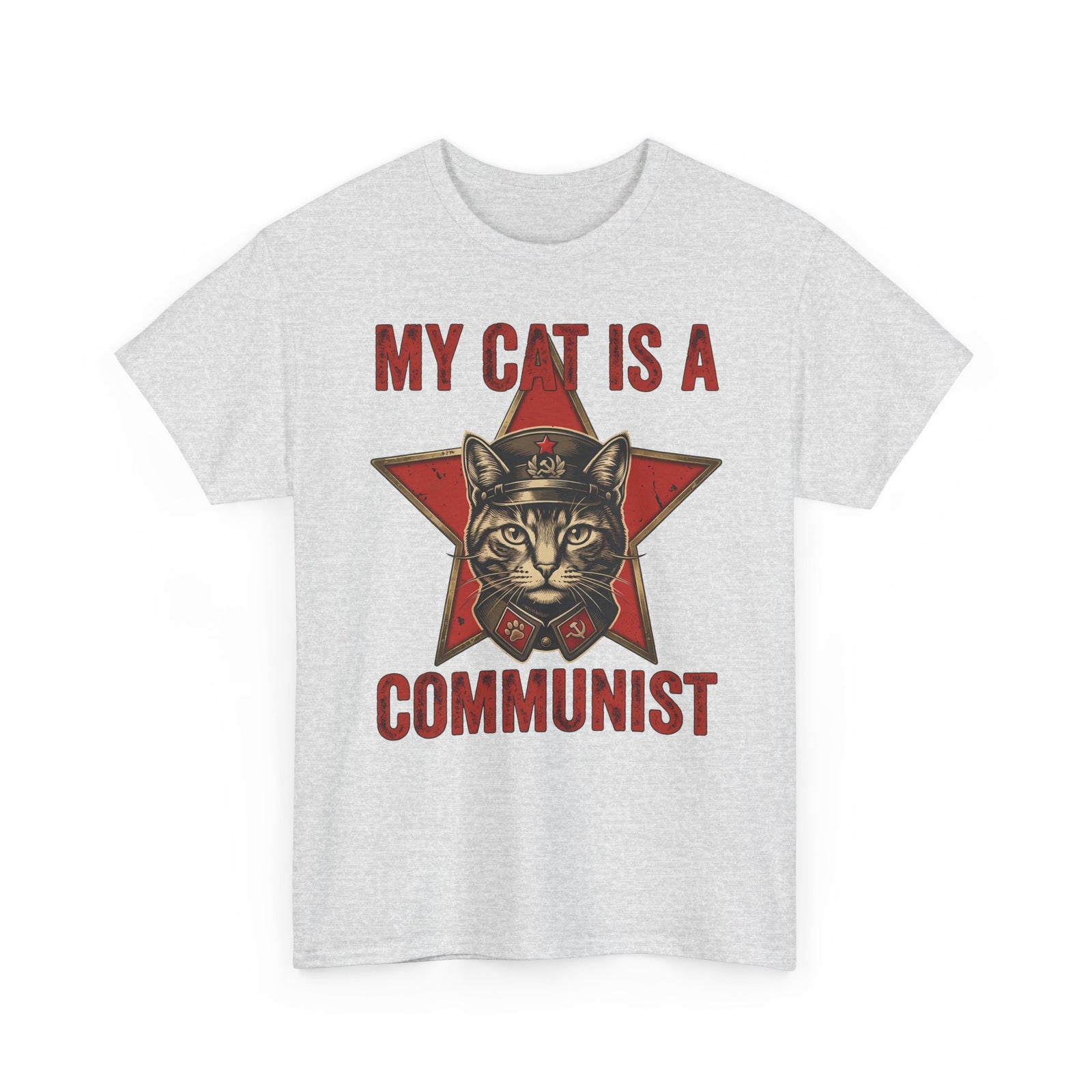 Communist Cat T-Shirt — "My Cat Is A Communist Cat" Funny Political Cat Tee