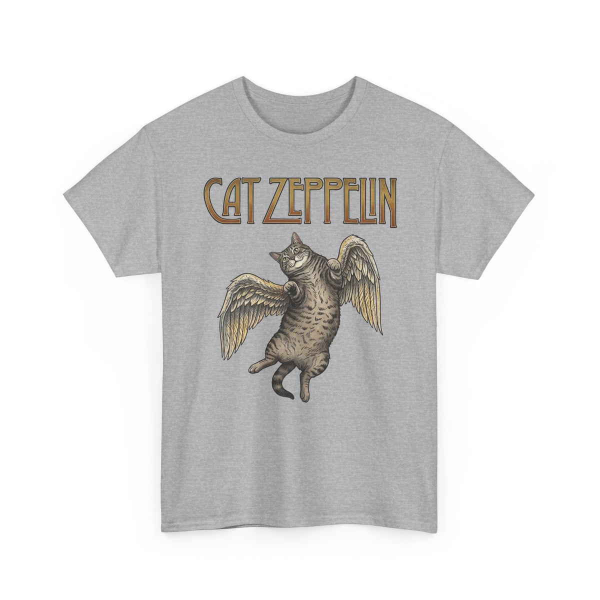 Cat-Zeppelin T-Shirt — Whimsical Cat Airship Design