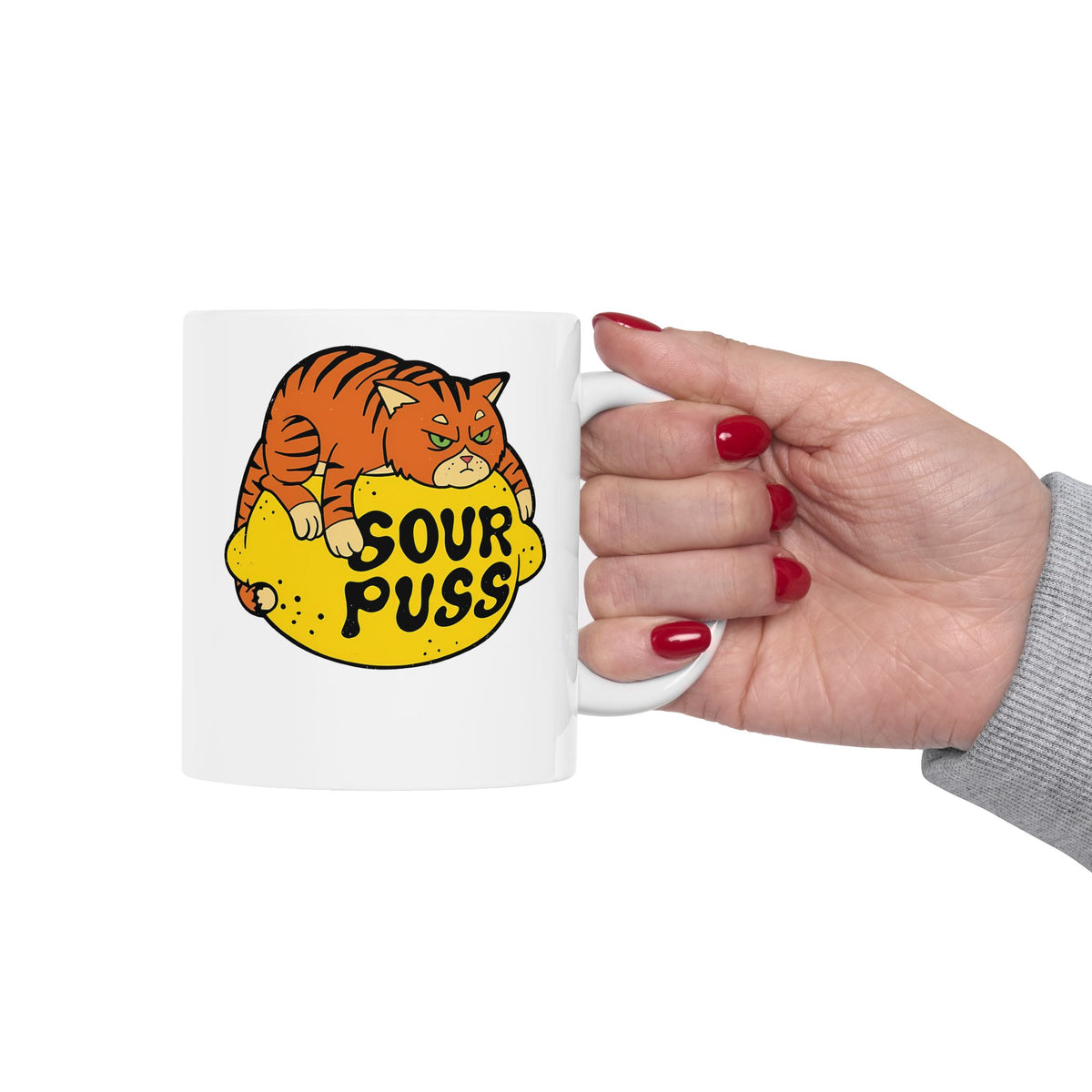 Sour Puss Cat Ceramic Mug