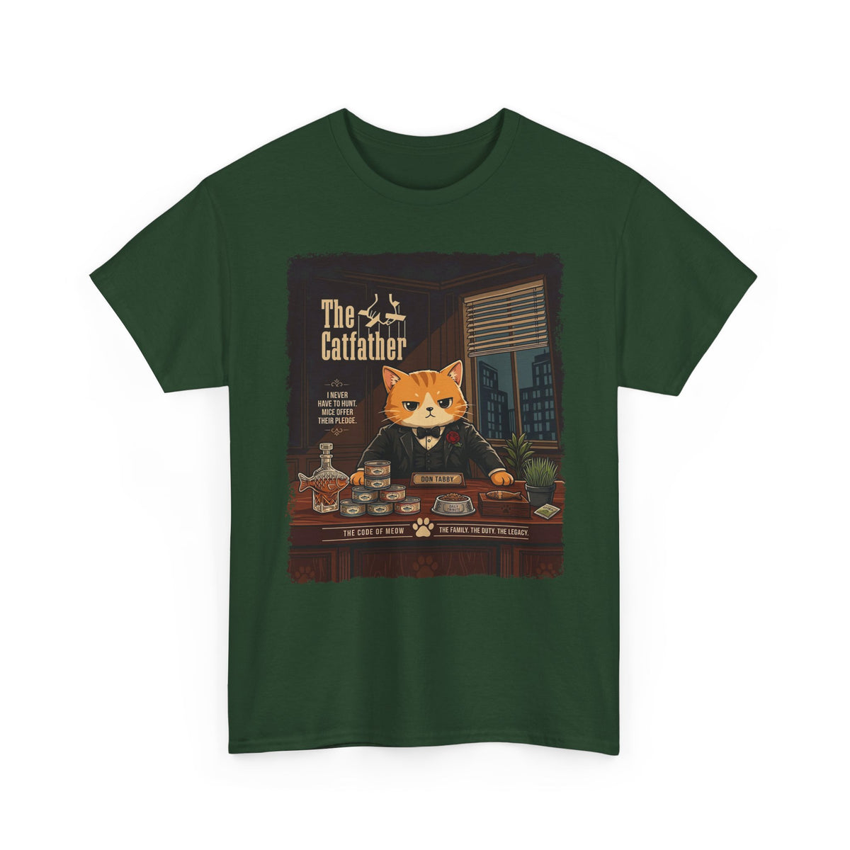 The Catfather T-Shirt — Funny Mafia Cat Tee for Cat Lovers