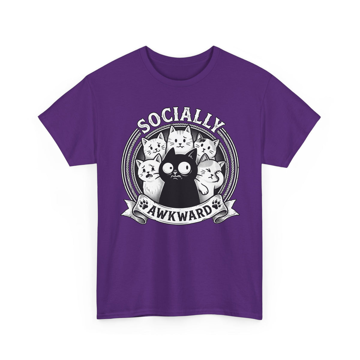 Socially Awkward Black Cat T-Shirt