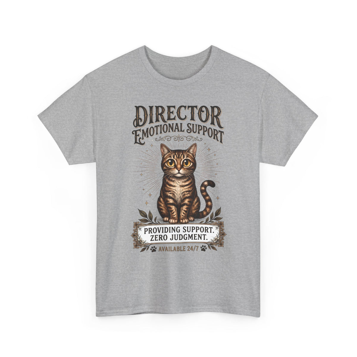 Director Emotional Support Cat T-Shirt — Vintage Tabby Feline Apparel