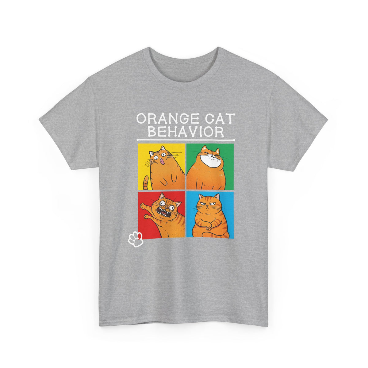 Orange Cat Behavior T-Shirt Funny Cat Lover Tee