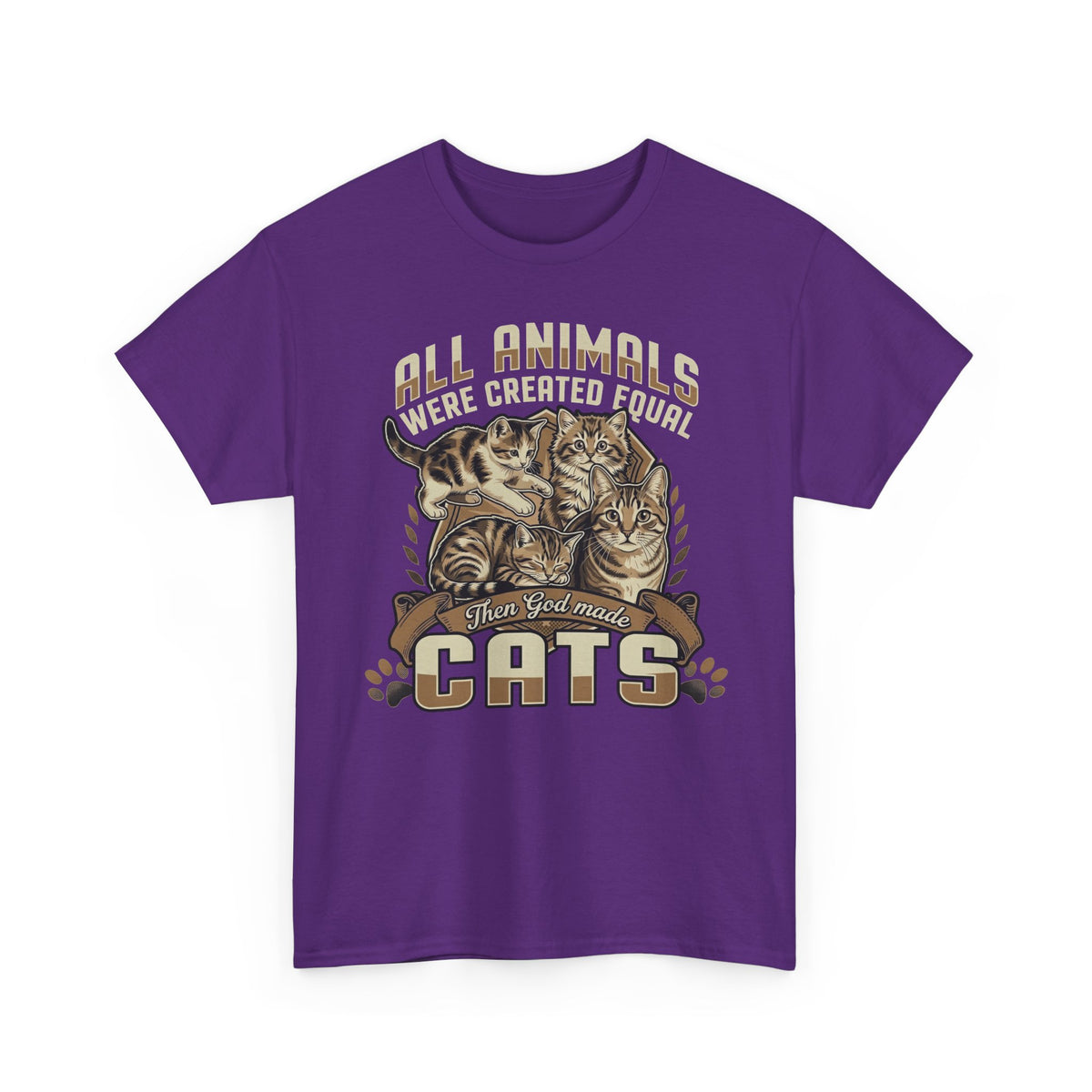 All Animals Were Created Equal Then God Made Cats Graphic Shirt