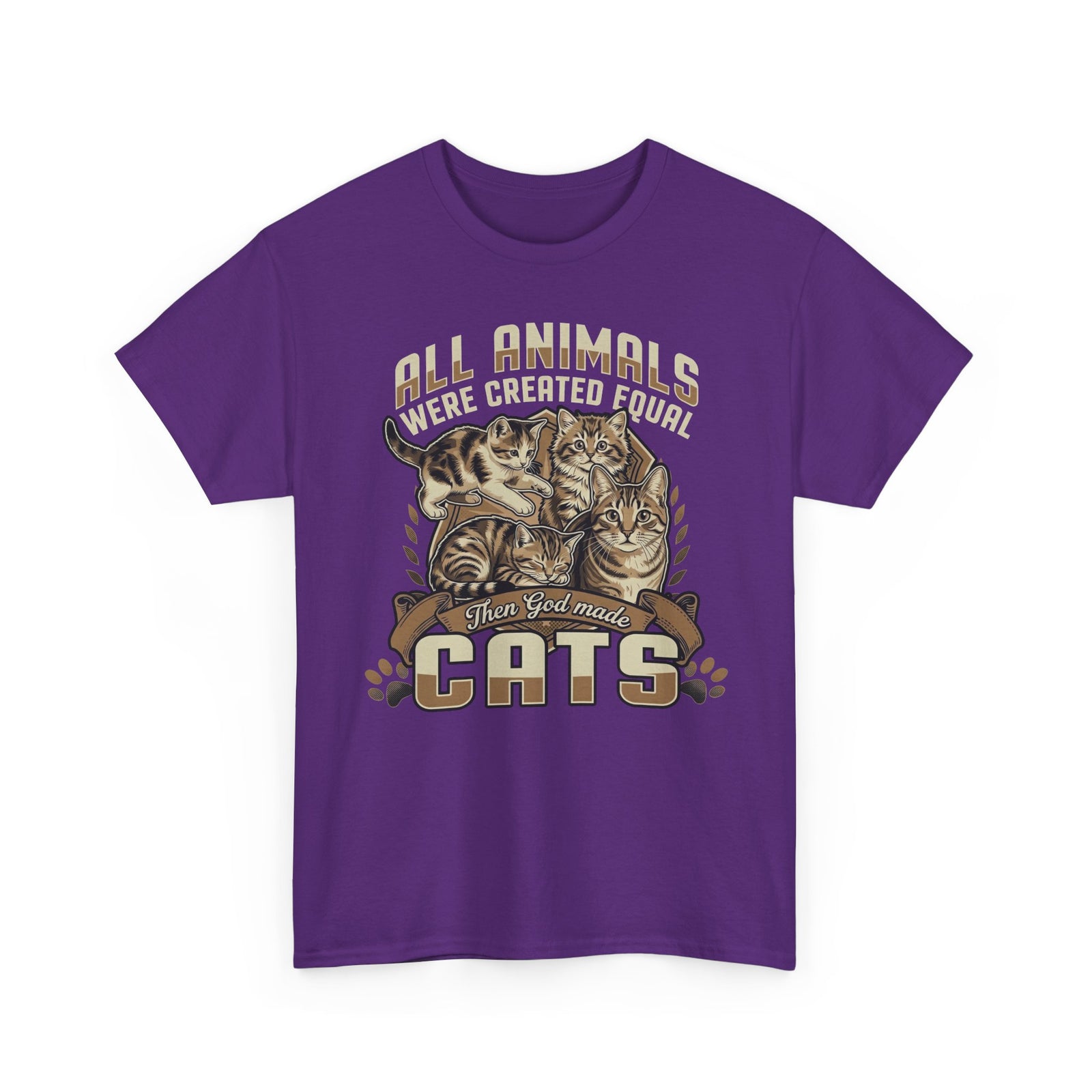 All Animals Were Created Equal Then God Made Cats Graphic Shirt