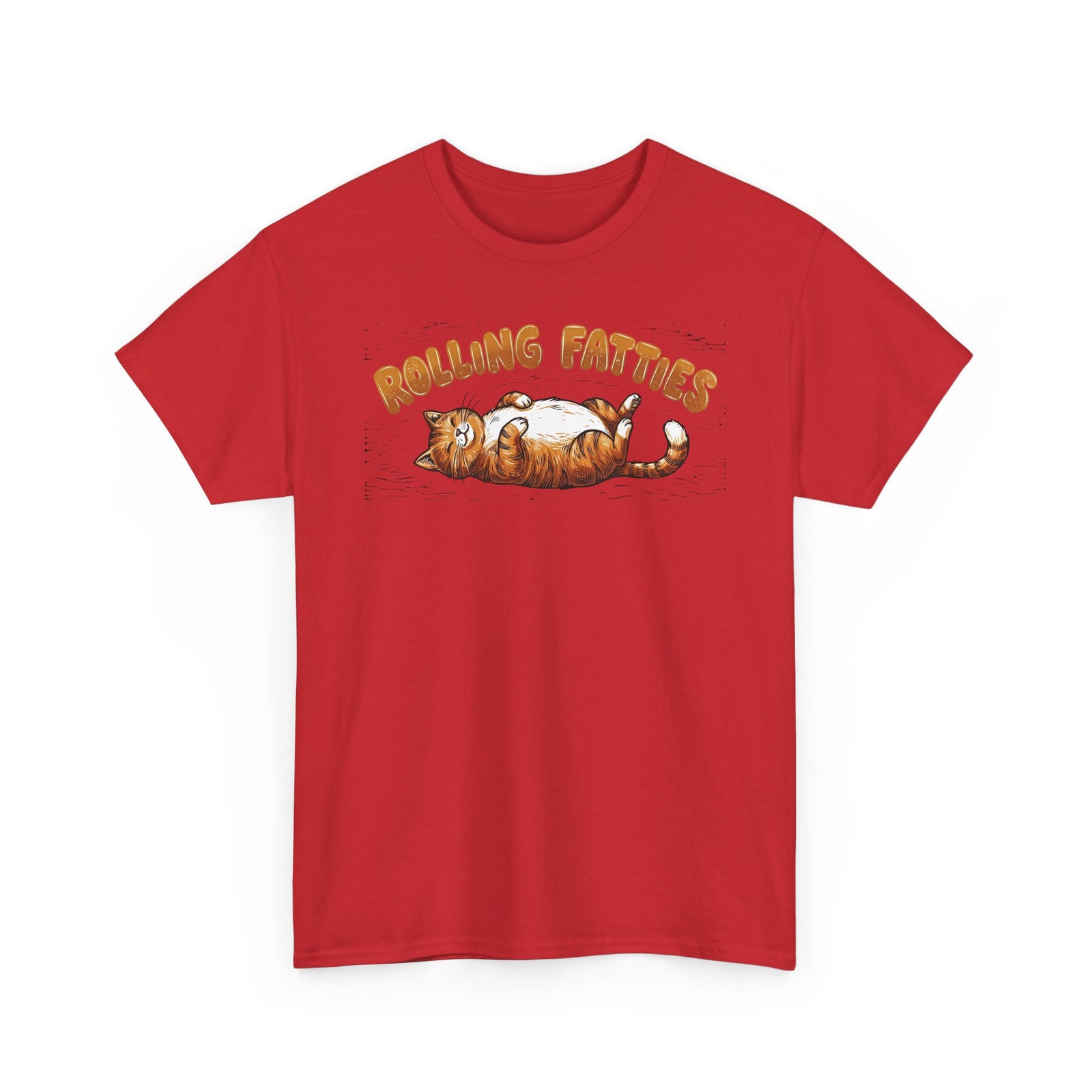 Rolling Fatties Cat T-Shirt — Cute Cartoon Cat Graphic Tee